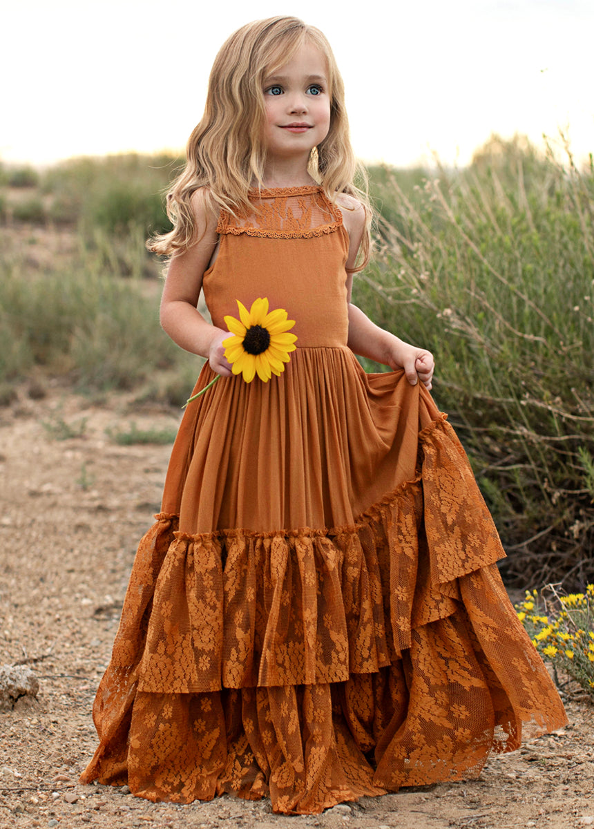 Catrin Dress in Marigold - Flowy Summer Midi Dress for Women | Perfect for Beach Vacations, Date Nights & Casual Outings