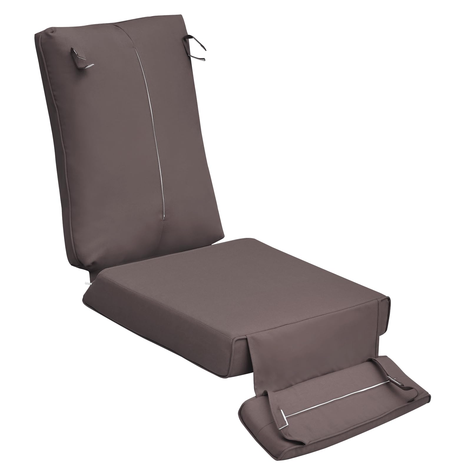 Outdoor Recliner Chair Replacement Cushion Cover - Washable, UV & Fade Resistant, Water Repellent (Cushion Not Included) - Perfect for Patio Furniture, Deck Chairs & Poolside Lounging