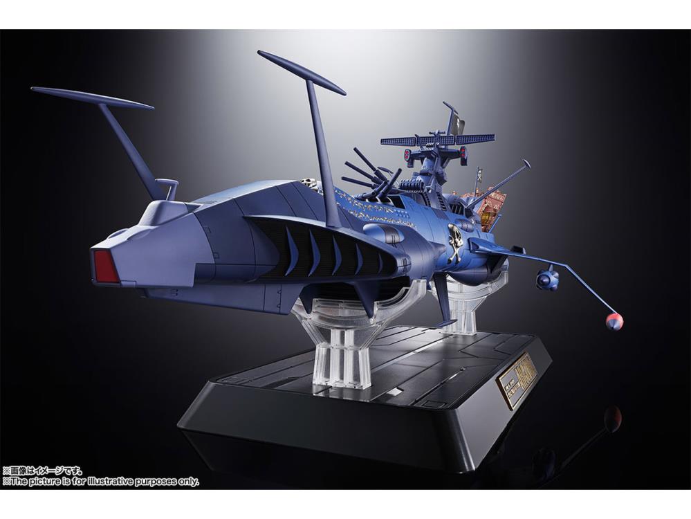 Bandai Soul of Chogokin GX-93 Space Pirate Captain Harlock Arcadia Battleship Action Figure - Collectible Anime Robot Toy for Display & Gifts | Anime Merchandise, Sci-Fi Decor, Collector's Item