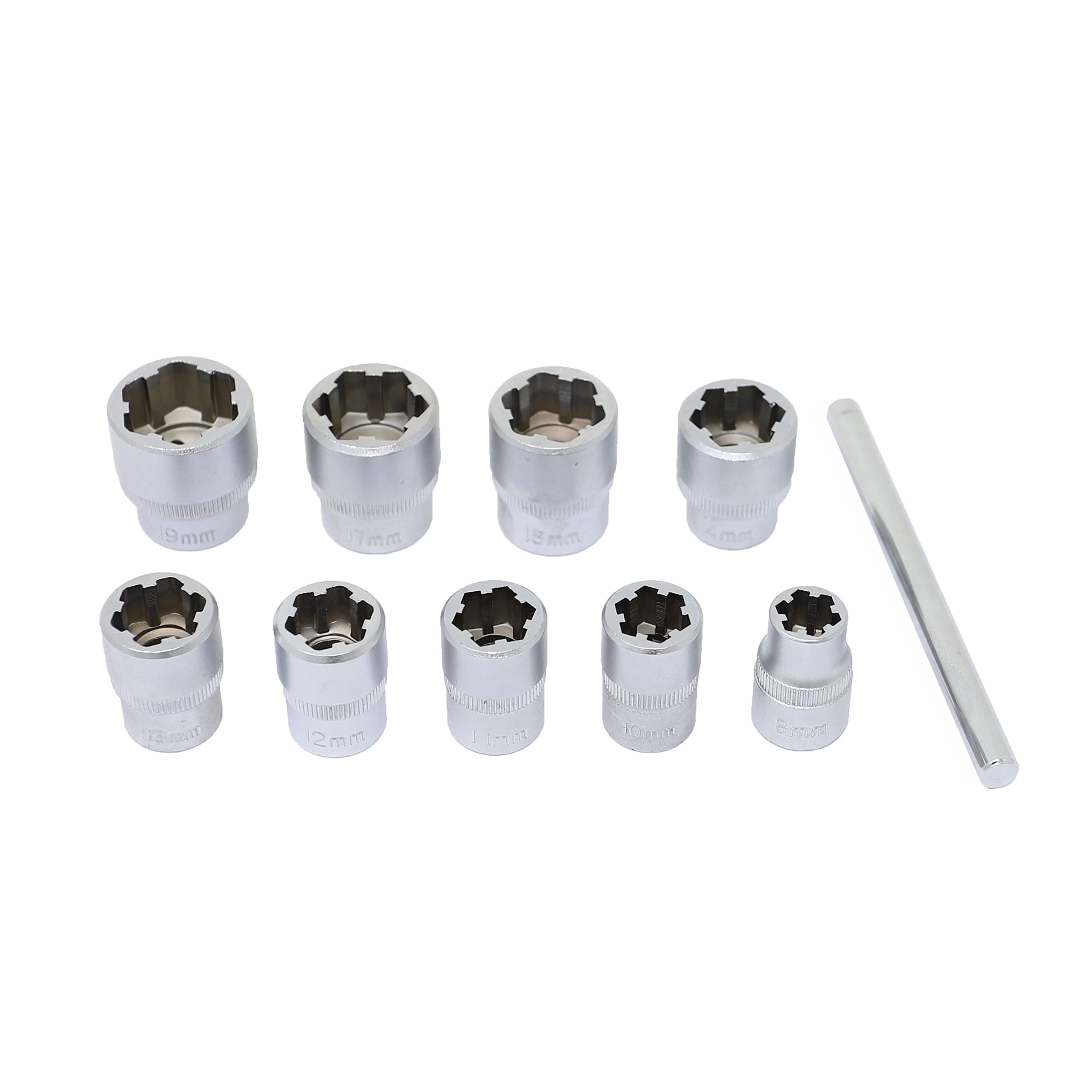10-Piece Metric Bolt Extractor Set - CTA Tools 1232 for Removing Stripped, Rusted or Damaged Bolts - Automotive & Machinery Repair Essential