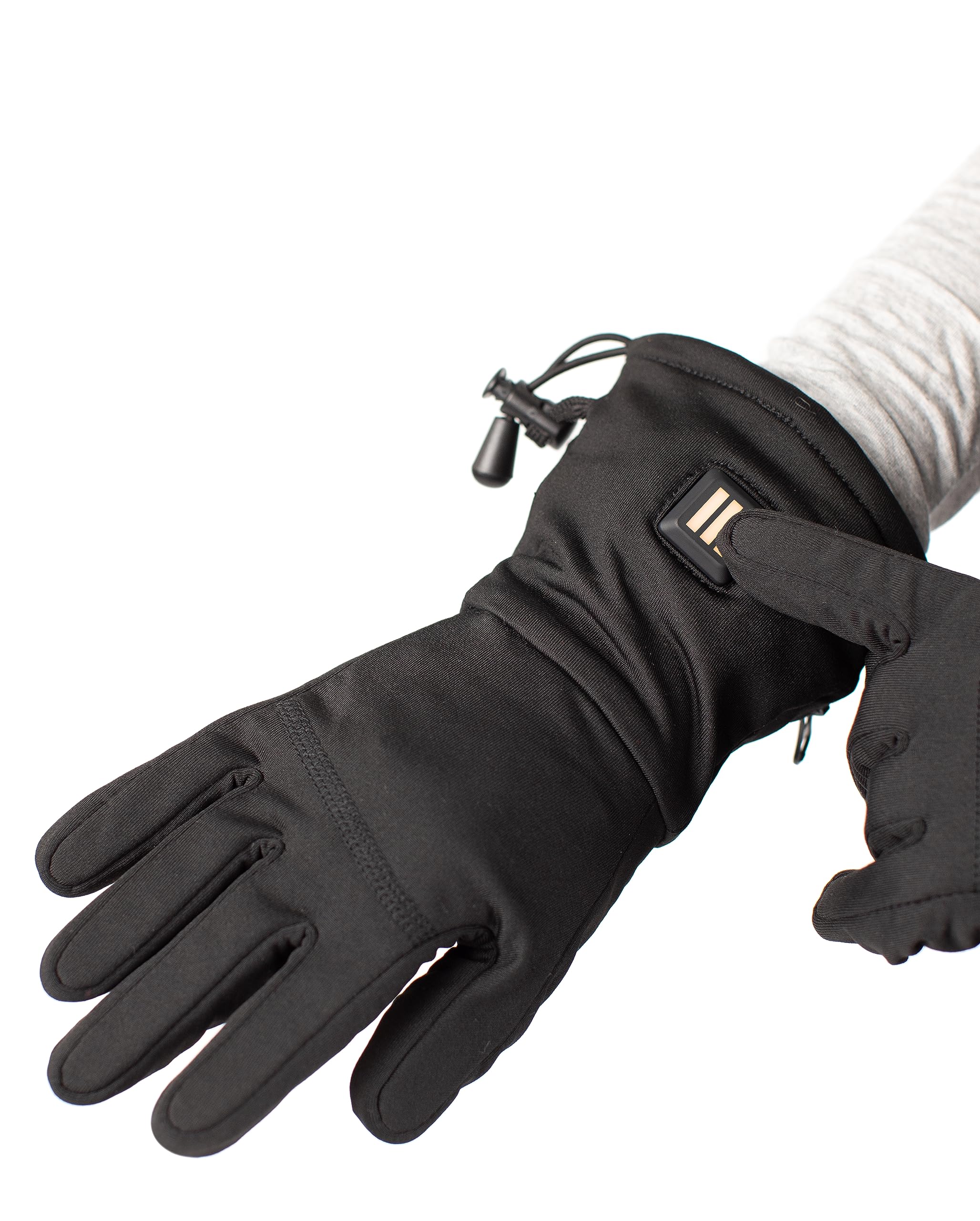 Stealth II Heated Glove Liners - 6 Hours Continuous Warmth | Rechargeable Battery & USB Charger Included | Full Finger Heating Technology | Onyx Black | Perfect for Skiing, Snowboarding & Winter Outdoor Activities