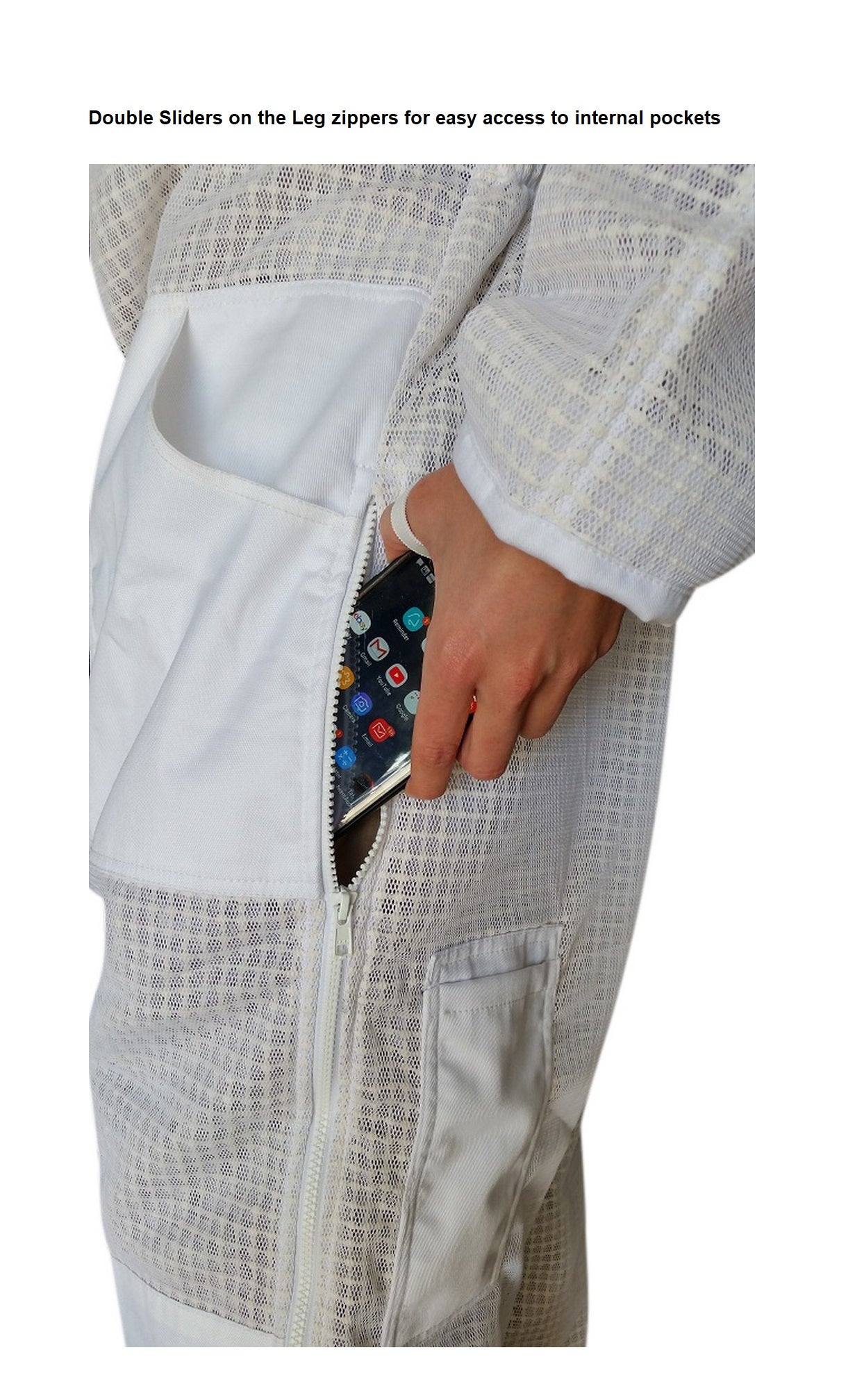 OZ ARMOUR Beekeeping Suit - Ventilated Super Cool Air Mesh Beekeeper Costume Kit with Round Brim Hat | Professional Beekeeping Gear for Hive Inspection & Honey Harvesting | Ideal for Backyard Beekeepers & Apiary Workers