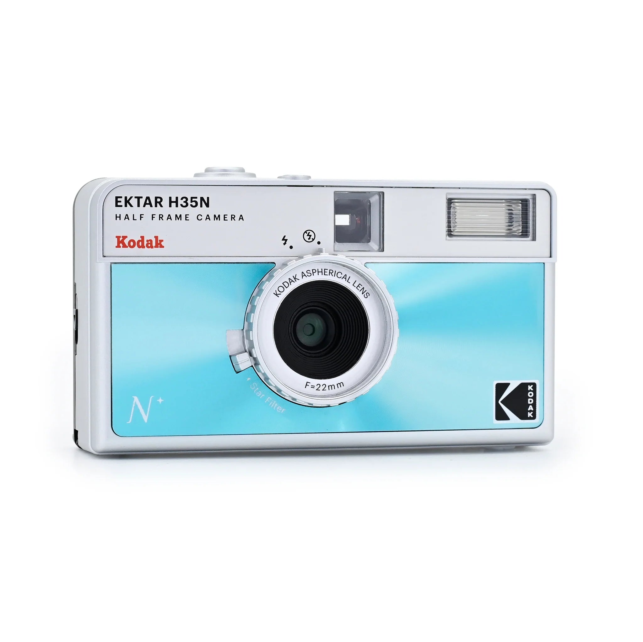 Kodak Ektar H35N Half Frame 35mm Film Camera - Glazed Blue | Vintage Style Compact Camera for Travel, Street Photography & Everyday Use