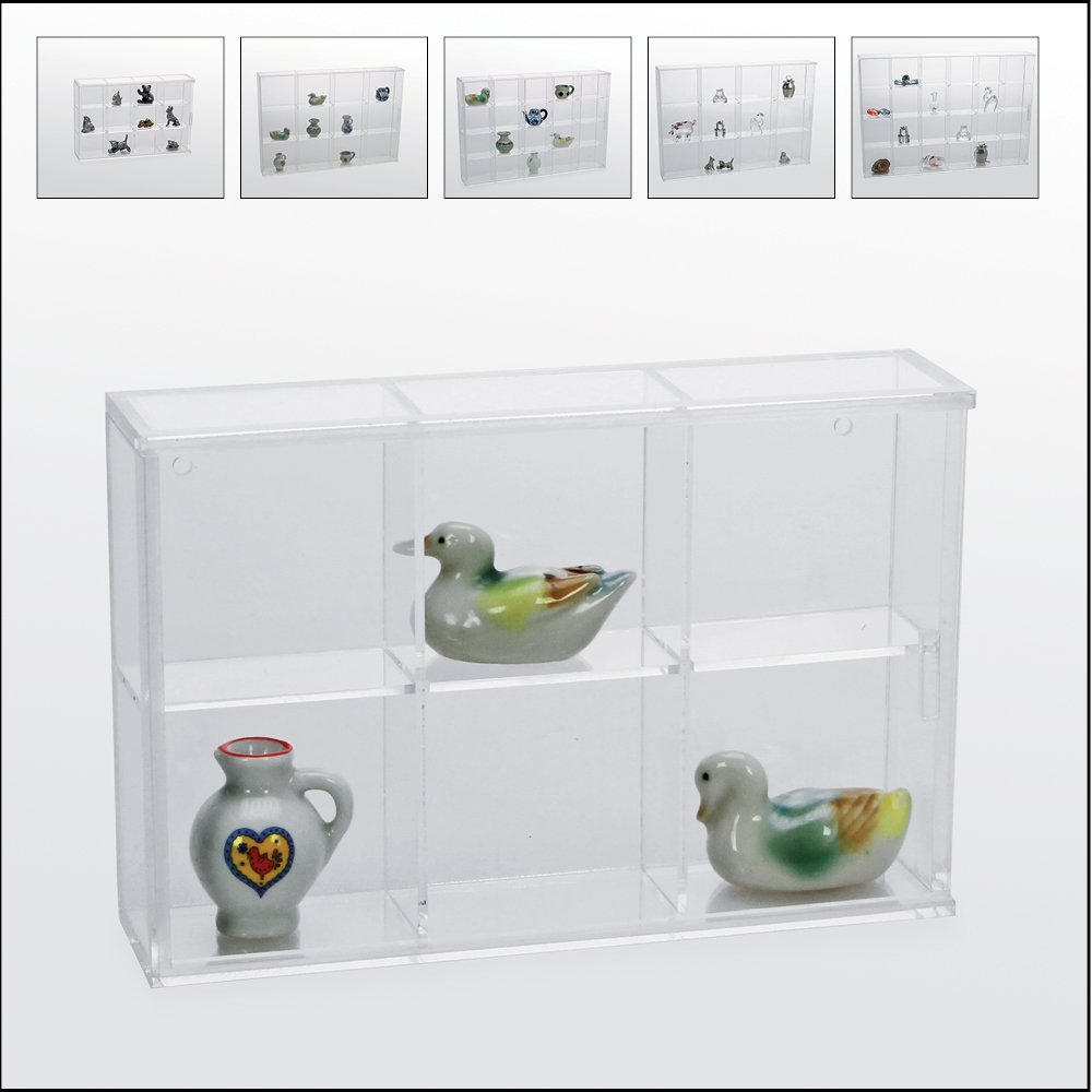 Premium Acrylic Rock and Mineral Display Case with 6 Compartments - Perfect for Geology Collections, Classroom Specimens & Home Decor