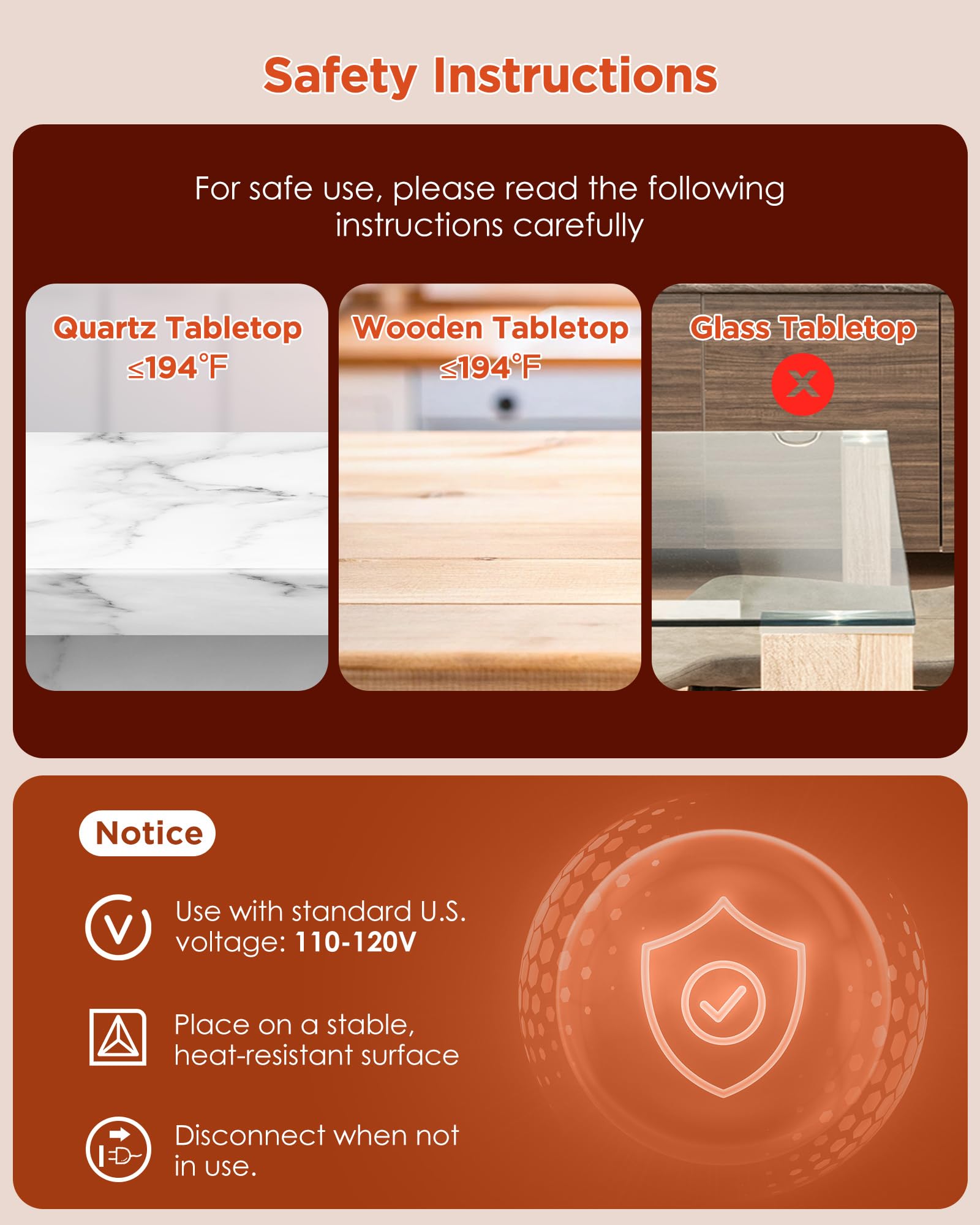 FEPPO Premium Graphene Heating Food Warming Mat - 6-Level Adjustable Temperature & 6-Hour Timer, Fast Electric Warming Tray for Buffet, Party, and Home Dining - Ideal for Keeping Meals Warm During Gatherings and Events