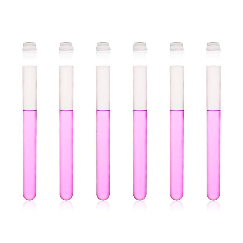 50pcs 16x125mm Plastic Test Tubes with Caps | 25ml Natural Color Laboratory Tubes for Science Experiments, DIY Crafts & School Projects