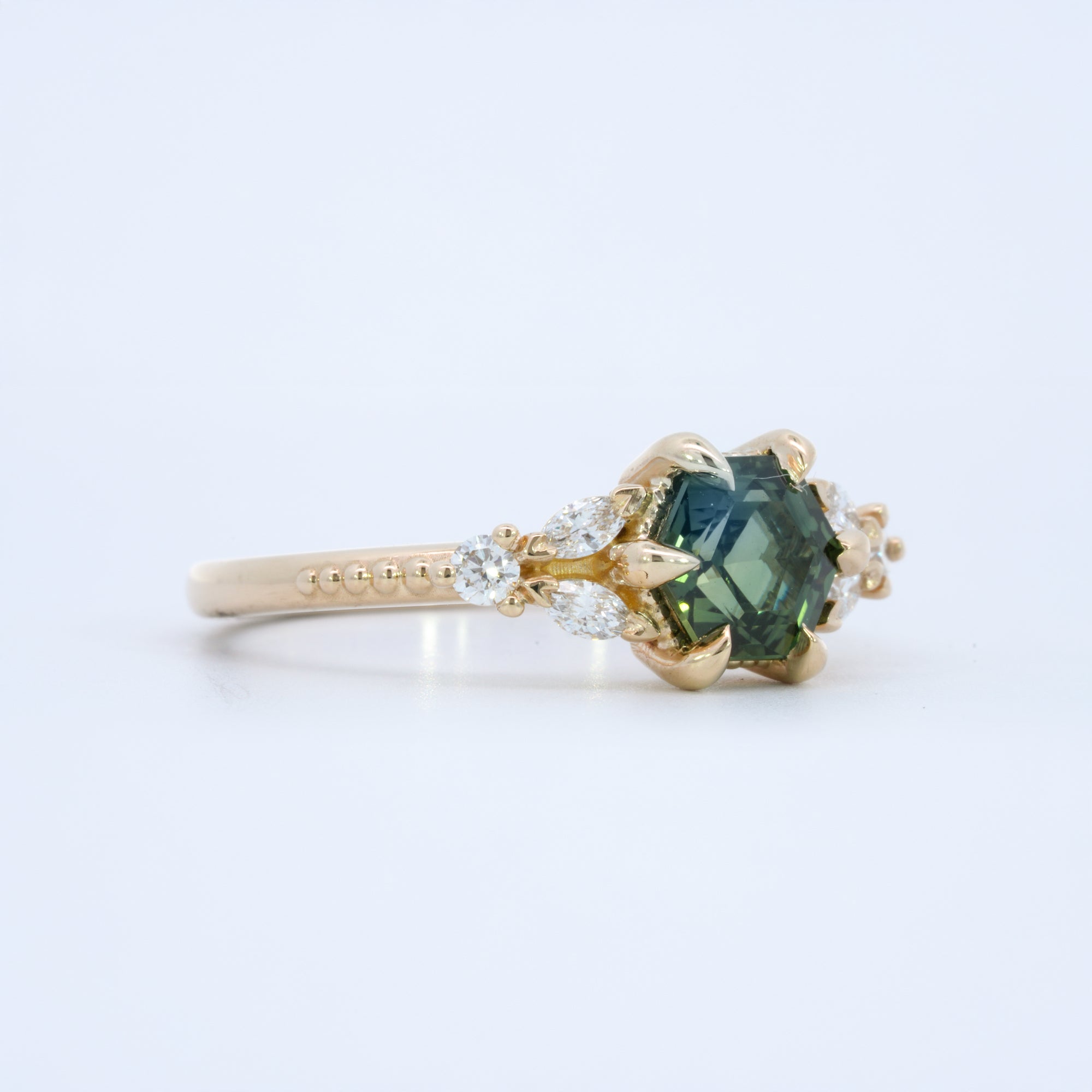 Magnolia Sapphire Ring for Women - Elegant Blue Gemstone Jewelry for Engagement, Wedding & Special Occasions