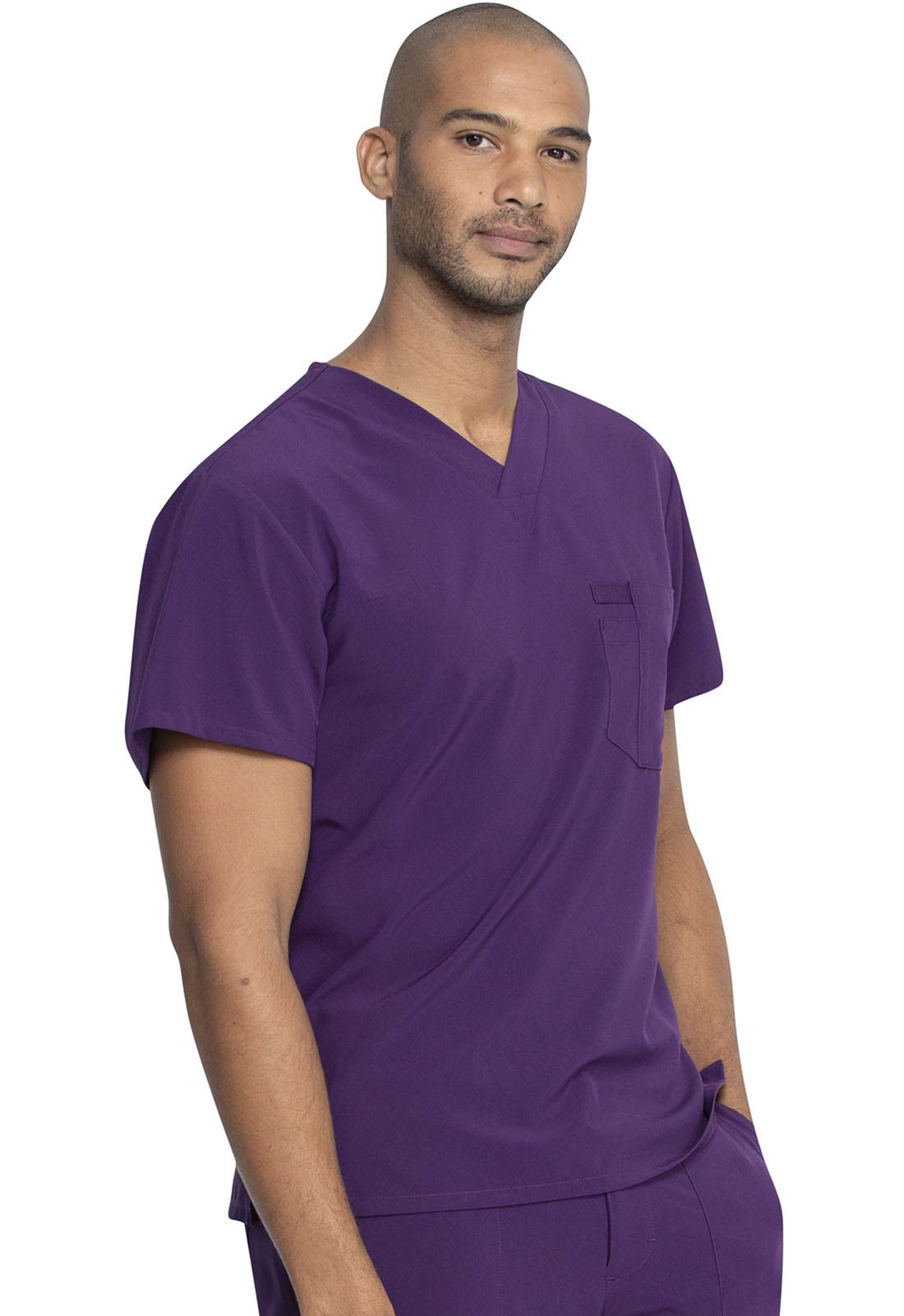Dickies EDS Essentials Men's Scrubs Top - Tuckable V-Neck Work Shirt DK635 for Healthcare Professionals & Medical Workers