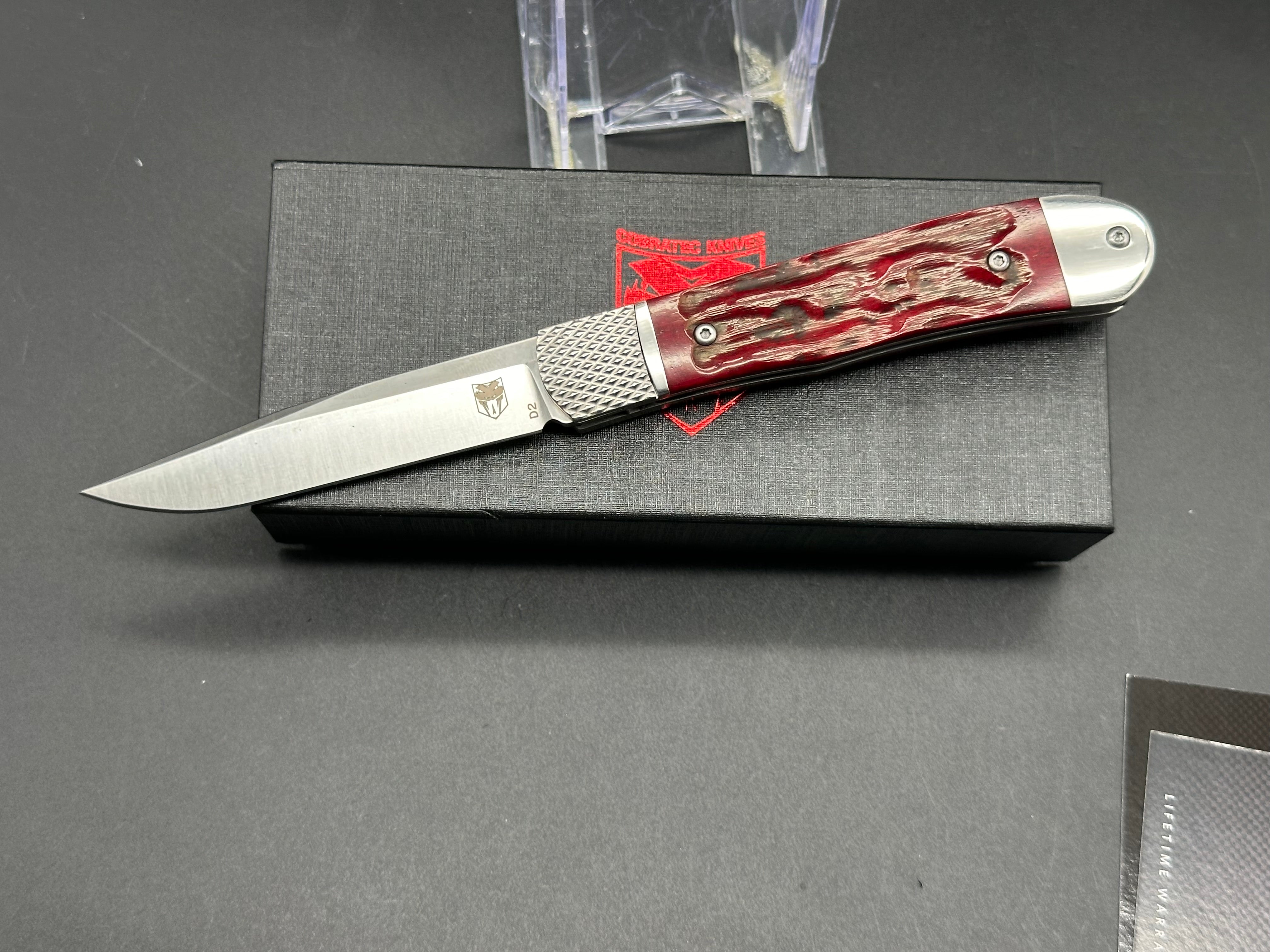 Cobra Tec Trapper Hidden Release Automatic Knife - Compact EDC Pocket Knife for Outdoor, Camping, and Everyday Carry