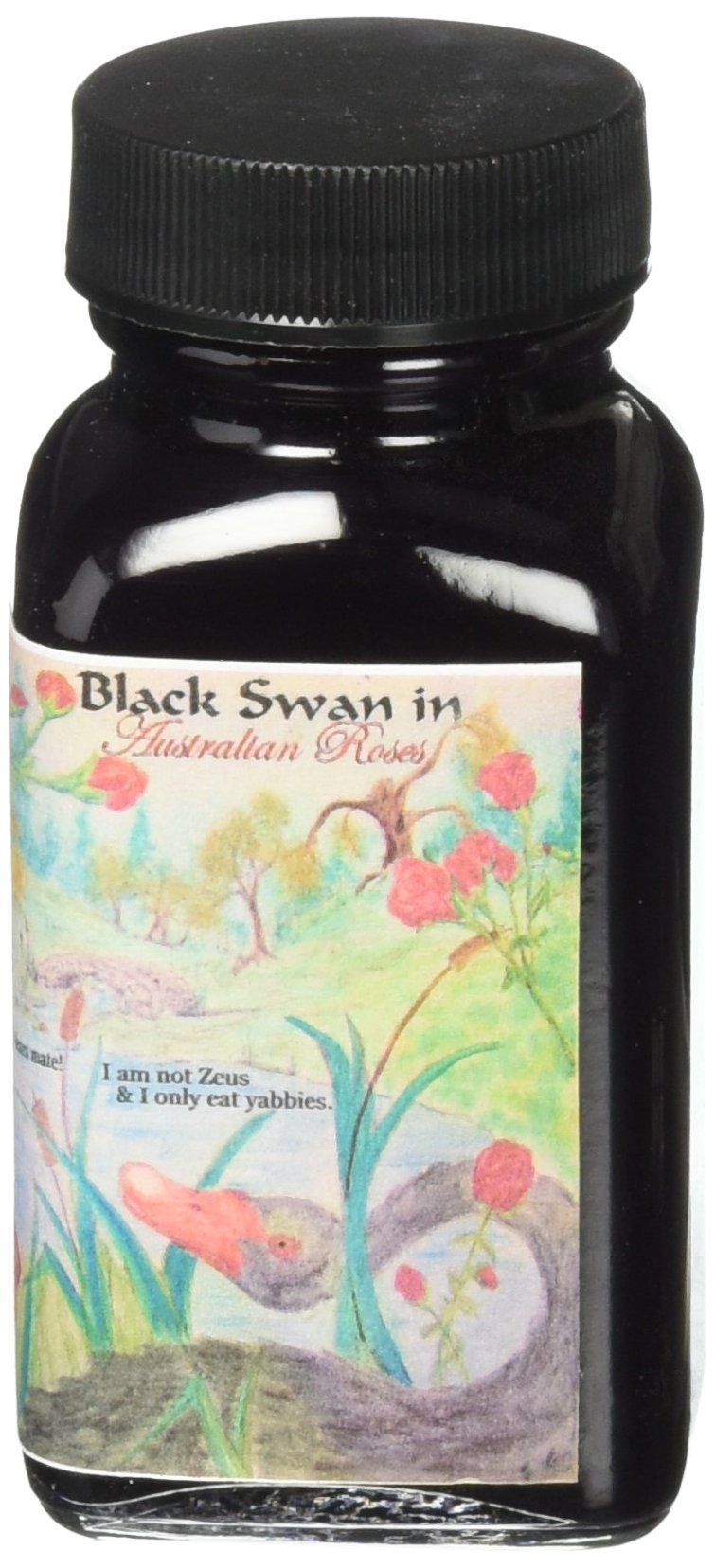 Noodler's Ink 3 Oz Bottle - Black Swan in Australian Rose Fountain Pen Ink | Perfect for Calligraphy, Journaling & Artistic Writing
