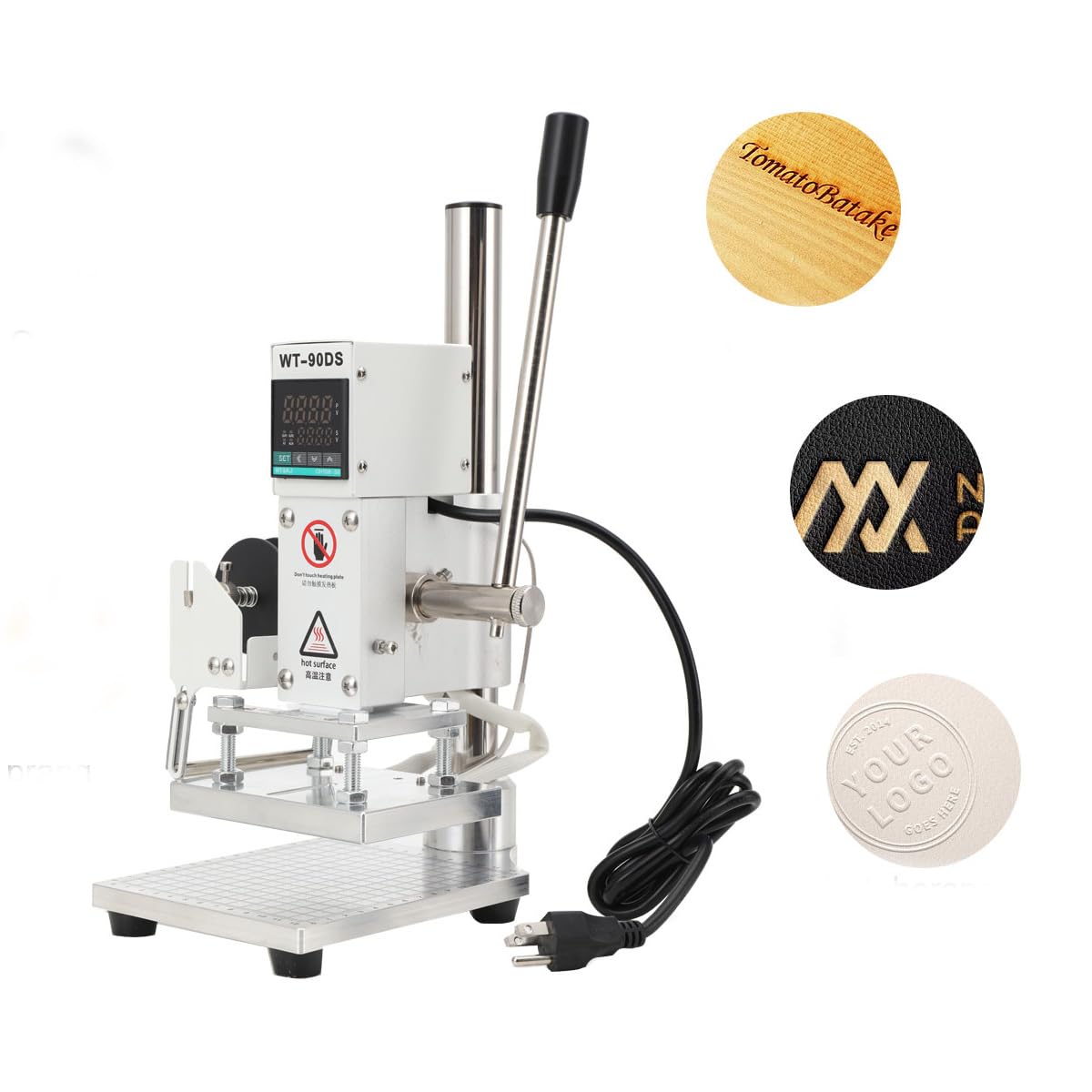 110V Hot Foil Stamping Machine - Professional Heat Press for PVC, PU Leather & Wood - Logo Embossing & Bronzing Tool - Perfect for DIY Crafts, Leatherworking & Woodworking Projects