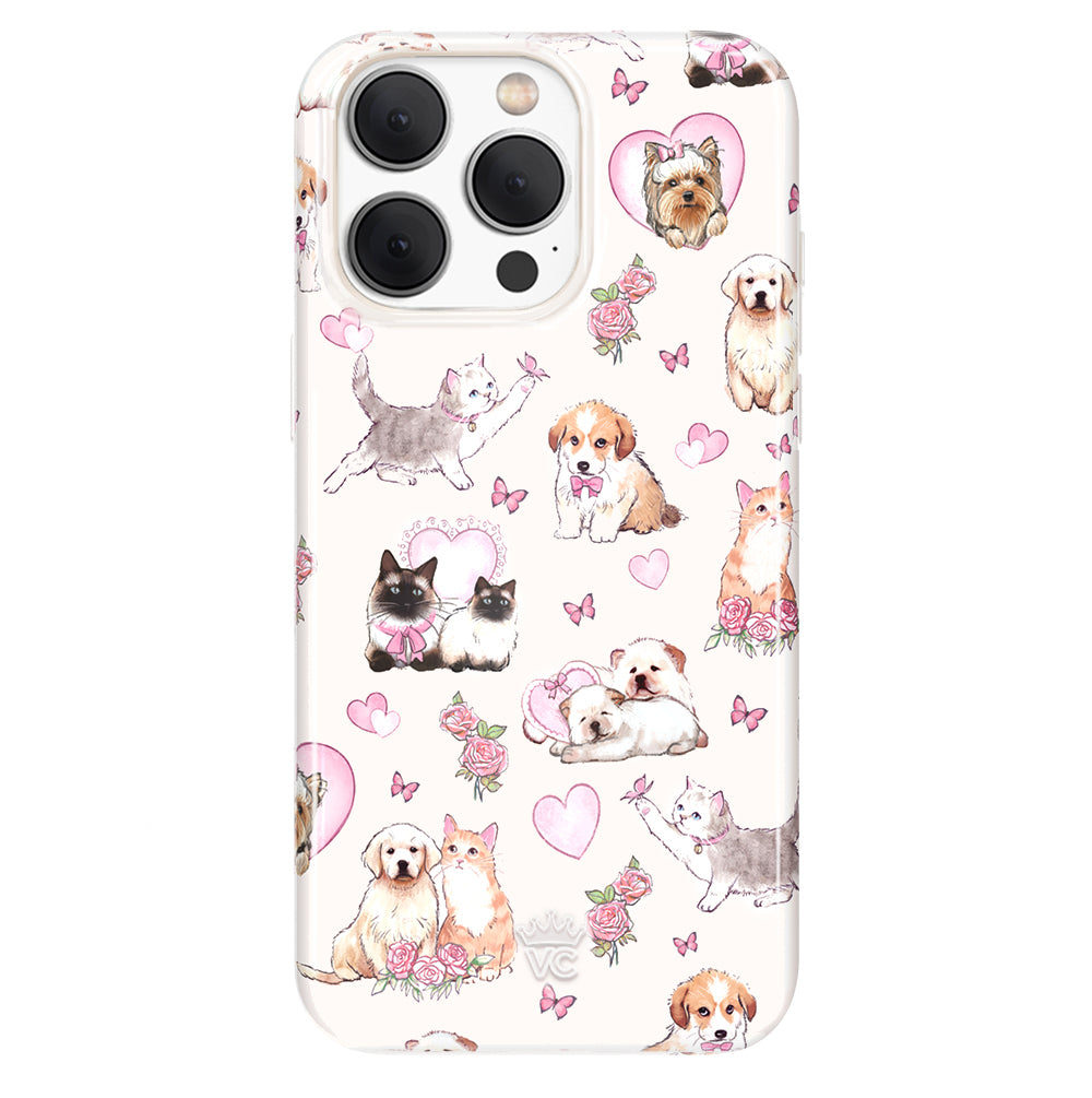 Cute Puppy & Kitten iPhone Case - Durable Protective Phone Cover for iPhone 12/13/14/15 - Perfect for Pet Lovers & Animal Enthusiasts - Great Gift for Dog & Cat Owners