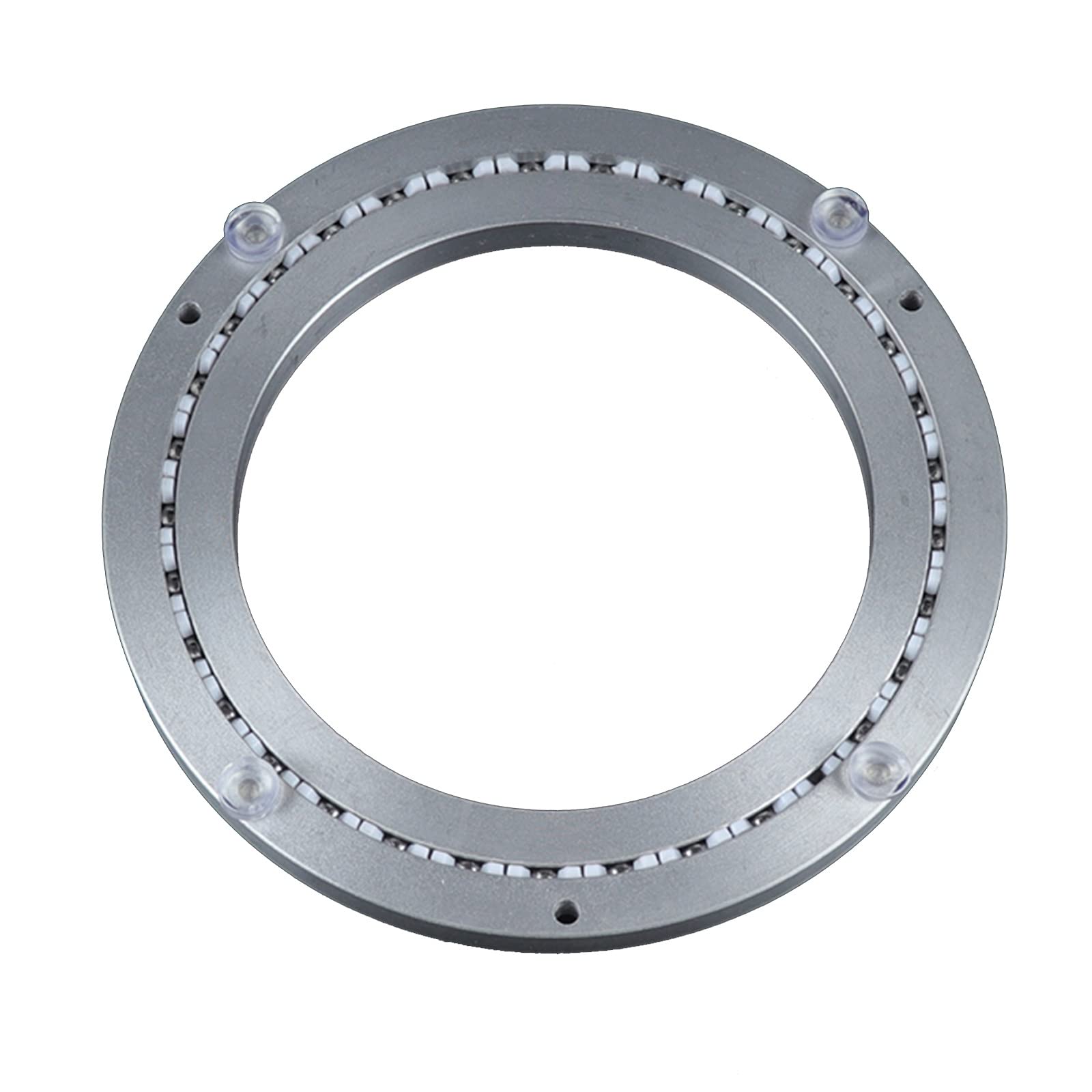 32-Inch Aluminum Rotating Lazy Susan Turntable - Silent Ball Bearing Swivel Base for Dining Table, TV Stand, Computer Monitor & Kitchen Organization - Silver Round Plate (800mm) | Perfect for Serving Dishes, Displaying Decor, or Organizing Spices