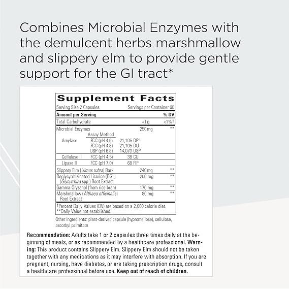 Integrative Therapeutics Similase Sensitive Stomach - Digestive Enzyme Supplement for Sensitive Stomach Relief - Supports Gut Health & Comfort After Meals - Ideal for IBS, Bloating & Food Intolerance