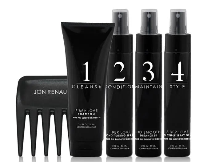 5-Piece Synthetic Fiber Care Travel Kit - Compact & Portable for On-the-Go Hair & Fabric Maintenance