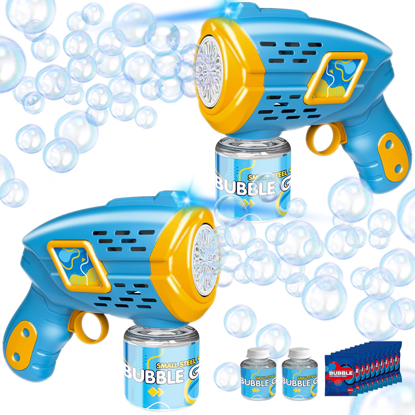 Automatic Bubble Blaster Gun Toy for Kids - Fun Bubble Machine for Toddlers Ages 1-5 Years Old - Perfect Birthday & Christmas Gift for Boys & Girls (2 Pack) - Outdoor Play, Birthday Parties & Backyard Fun