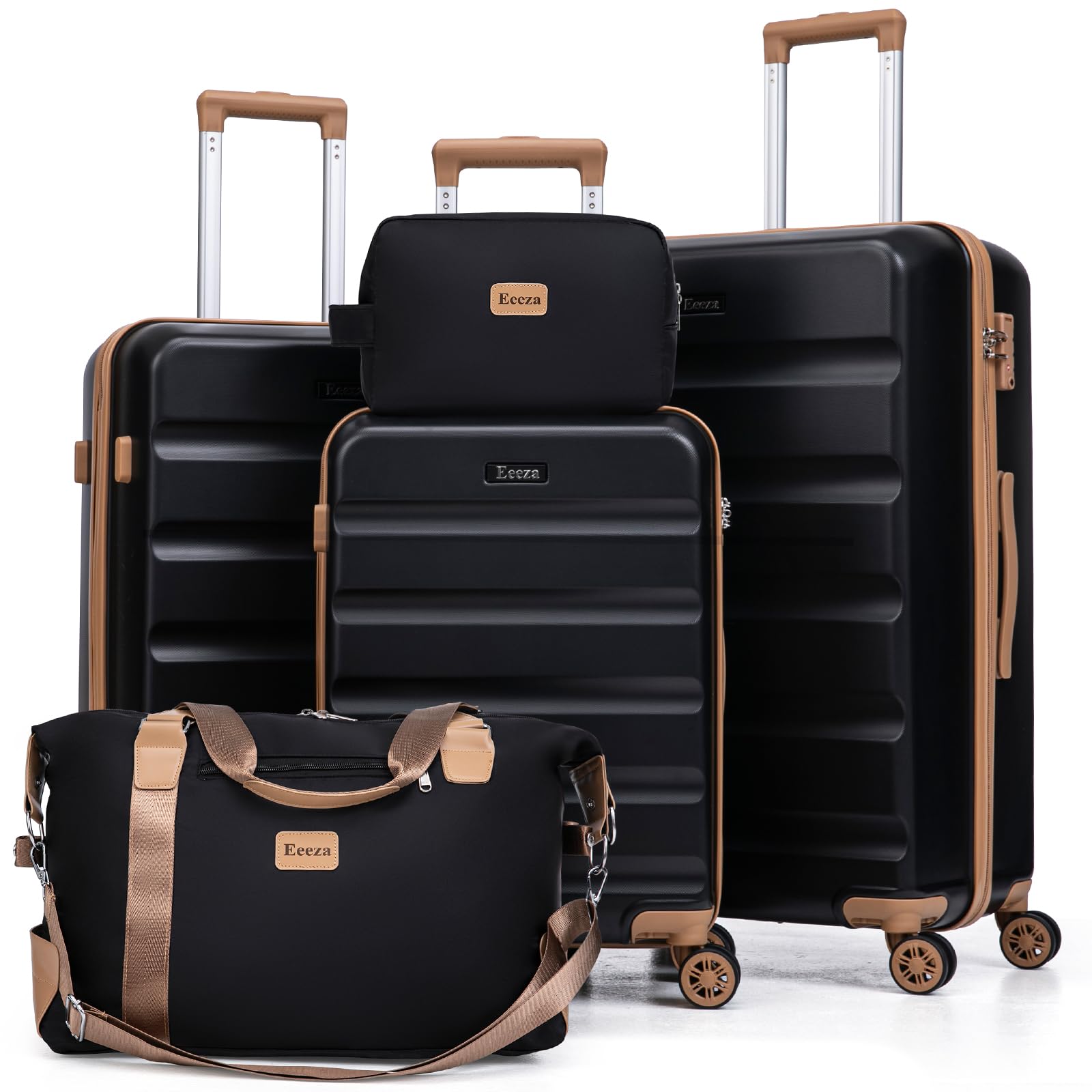 5-Piece ABS Hard Shell Luggage Set with Spinner Wheels & TSA Lock - 20/24/28 Inch Carry-On Suitcases for Travel, Business Trips & Family Vacations