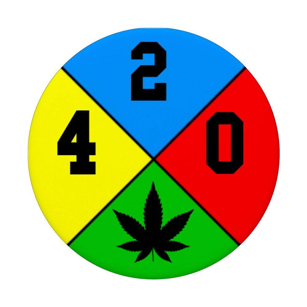 Weed Pop Socket with Marijuana Leaf Design - Cannabis 420 Ganja Pot Accessory for Phones & Tablets - Perfect for Stoners, Smokers & 420 Enthusiasts