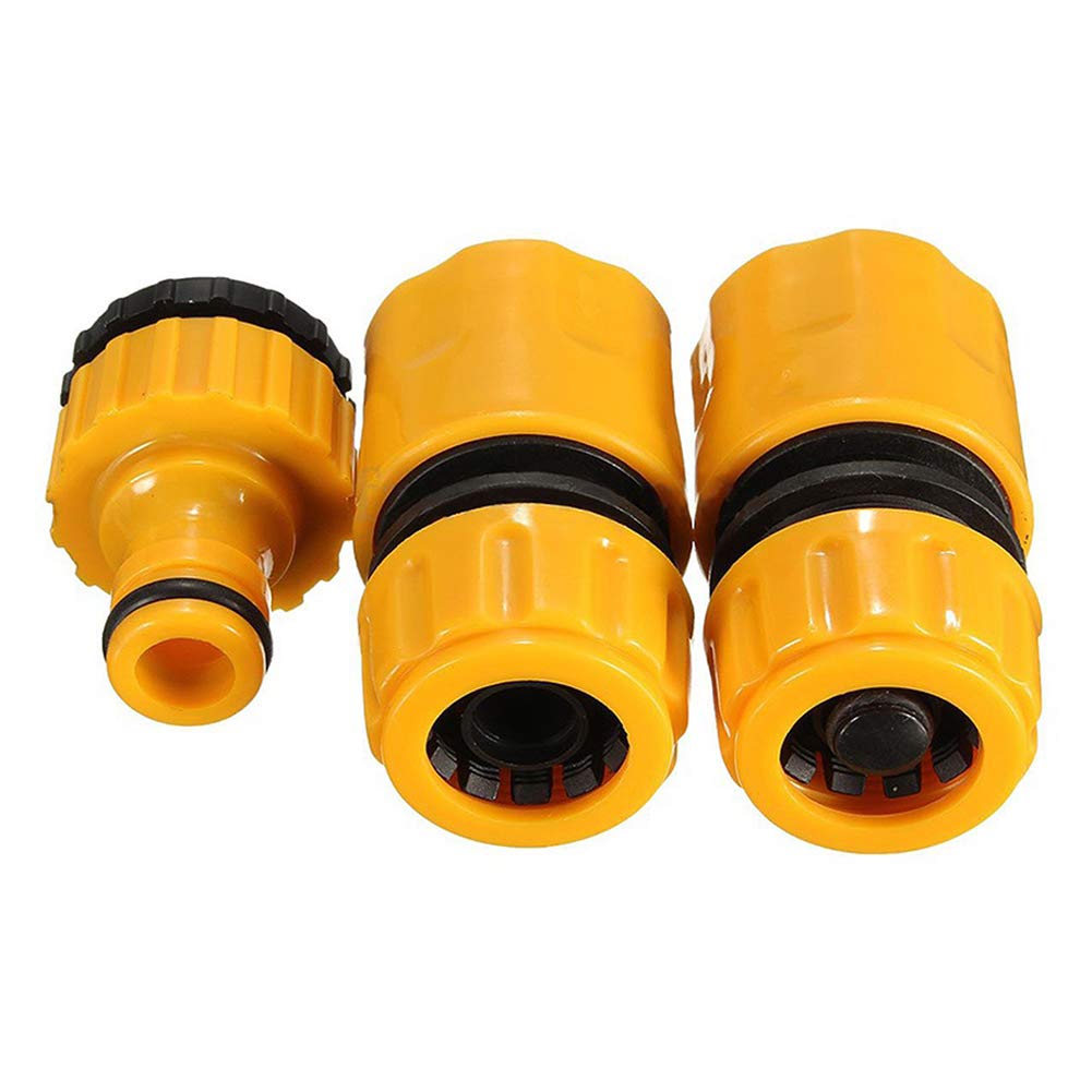 ZTGD 3Pcs Quick Disconnect Pressure Washer Adapter Set - 1/2Inch & 3/4Inch Garden Hose Fittings with Quick Release Connectors for Outdoor Cleaning, Car Washing & Home Maintenance
