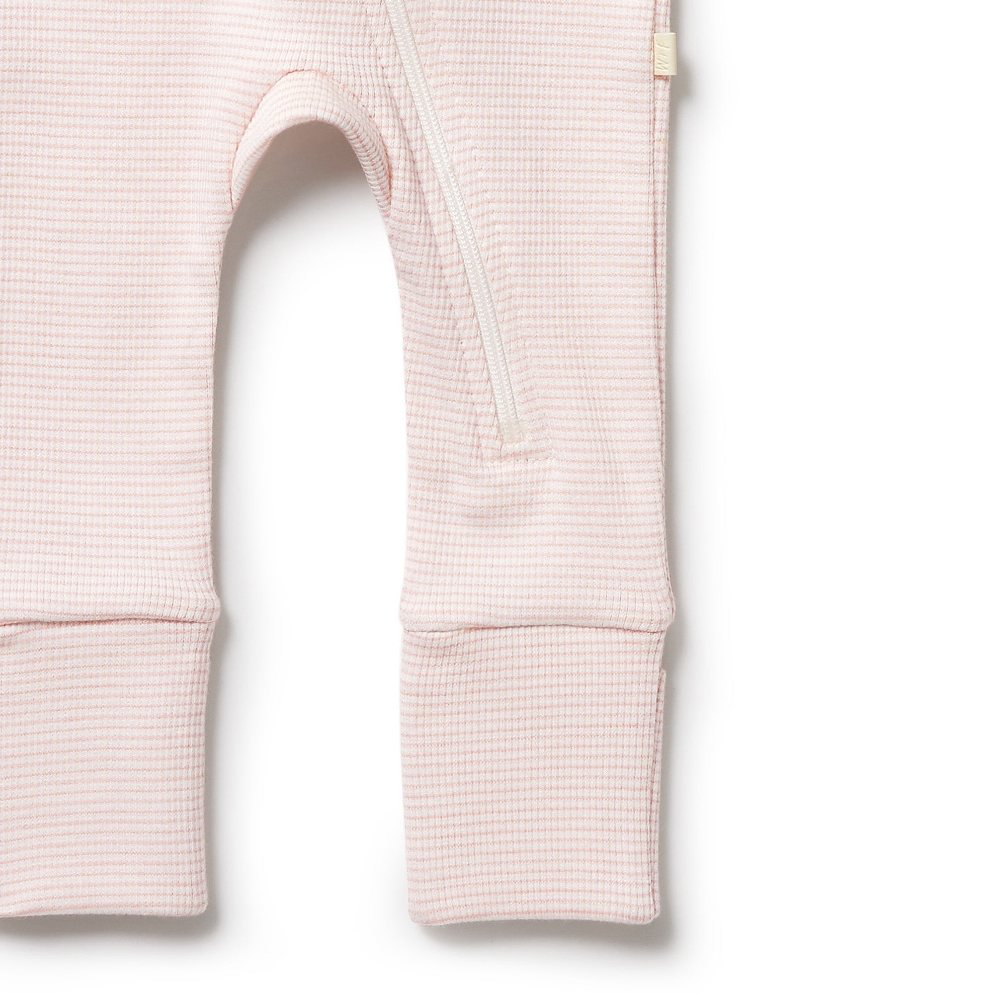 Organic Cotton Striped Rib Zipper Jumpsuit for Women - Soft & Comfortable One-Piece Outfit for Casual Wear, Lounge, and Sleep