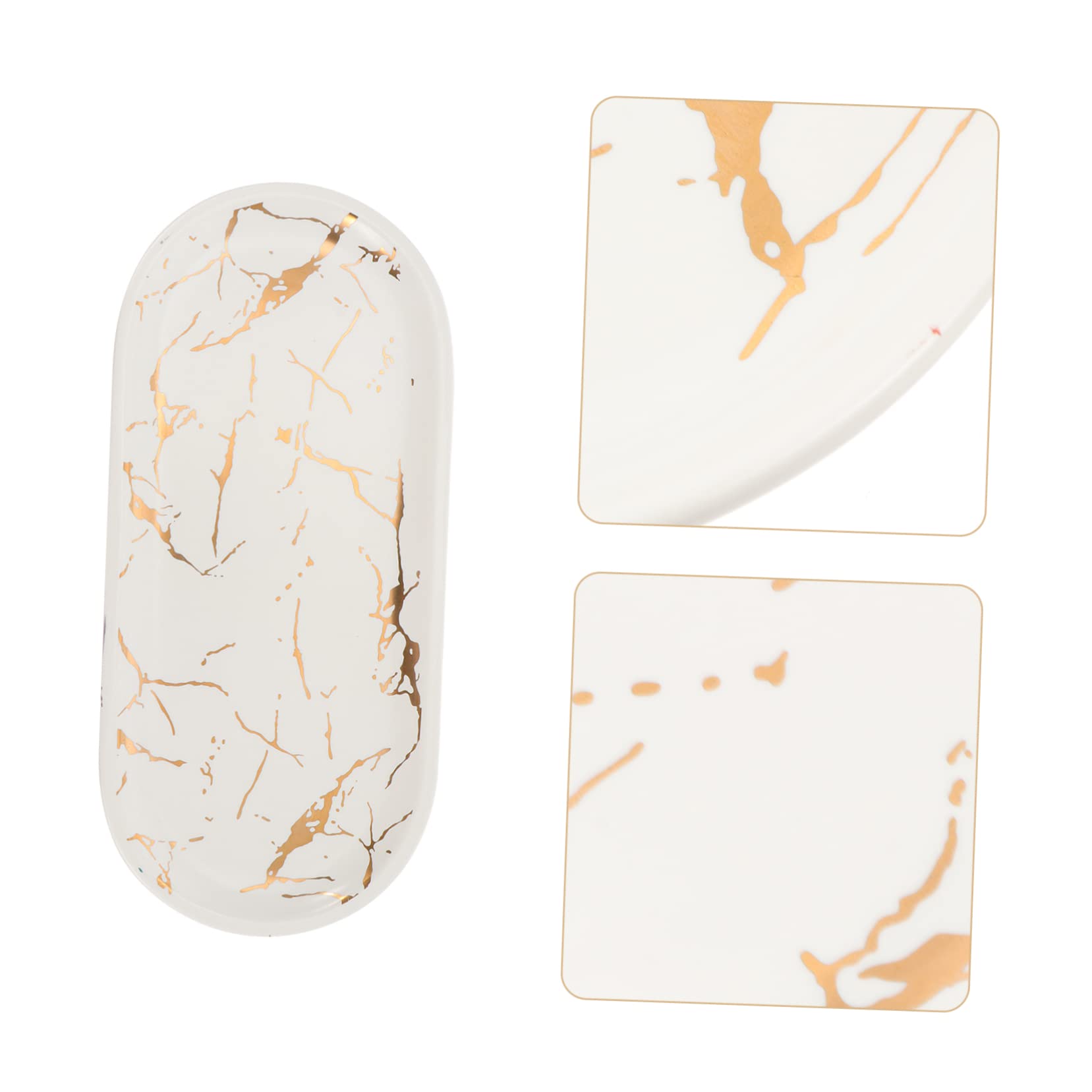 Marble Ceramic Plate for Jewelry & Sushi - Home & Restaurant Use