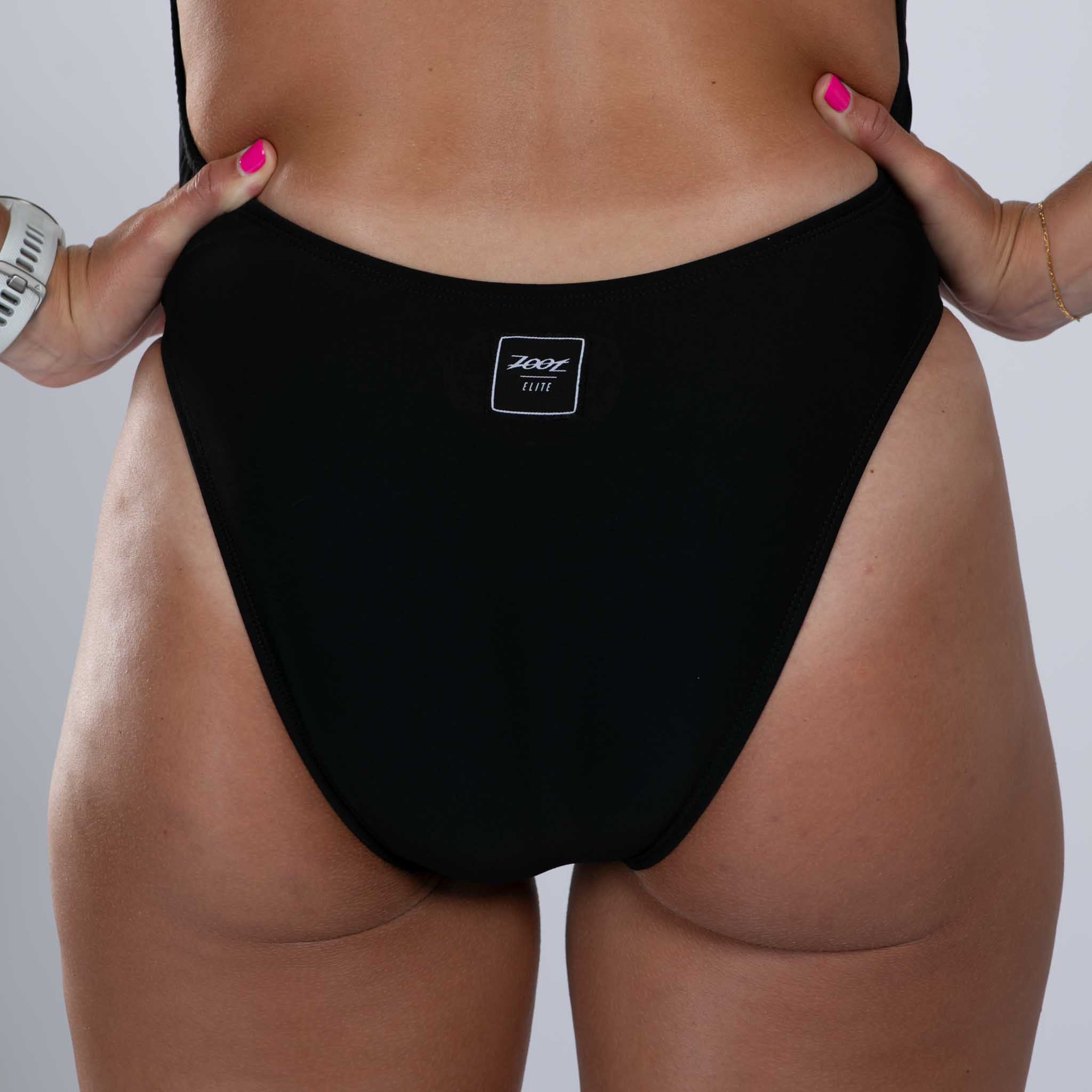 Premium Women's Elite Swimsuit - High-Quality Black One-Piece Bathing Suit for Swimming, Beach Vacation & Summer Activities