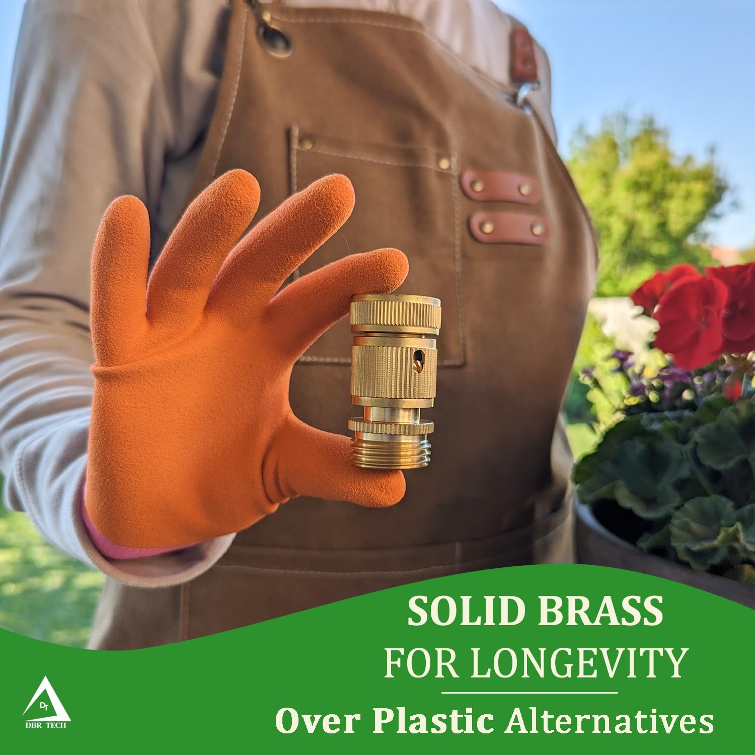 Premium Brass Heavy Duty Water Hose Quick Connect Fittings - 3/4