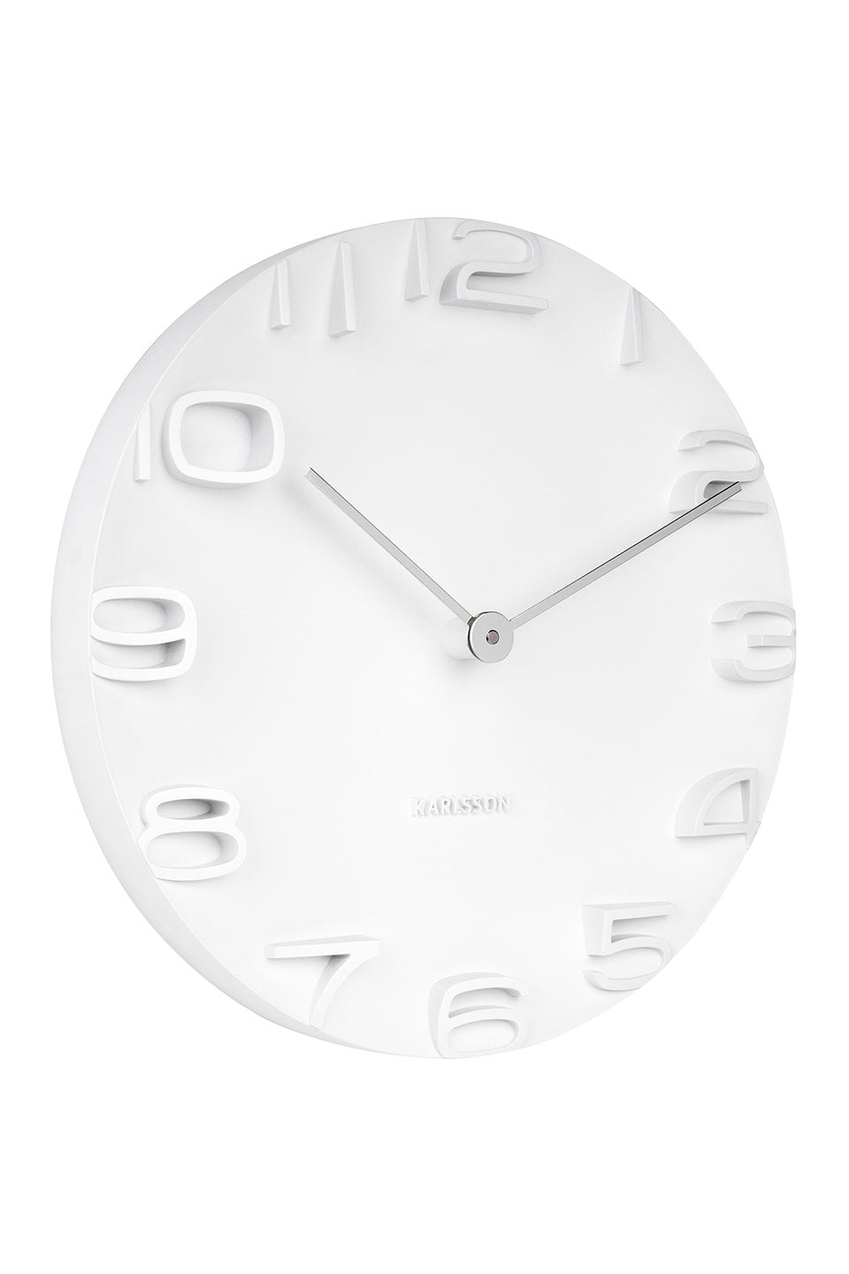 On The Edge White 42cm Modern Wall Clock - Perfect for Living Room, Bedroom & Office Decor