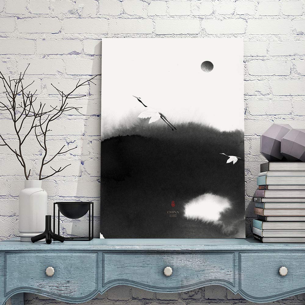 Wall26 Canvas Wall Art Ink and Wash Painting - 16x24 Inches Framed Canvas Prints for Bedroom, Living Room, Office, and Home Decor