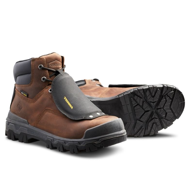 Terra Sentry 2020 Men's 6 Composite Toe Work Boot with External METGUARD TR0A4NRXBRN - Brown Safety Shoes for Construction, Warehouse & Outdoor Work