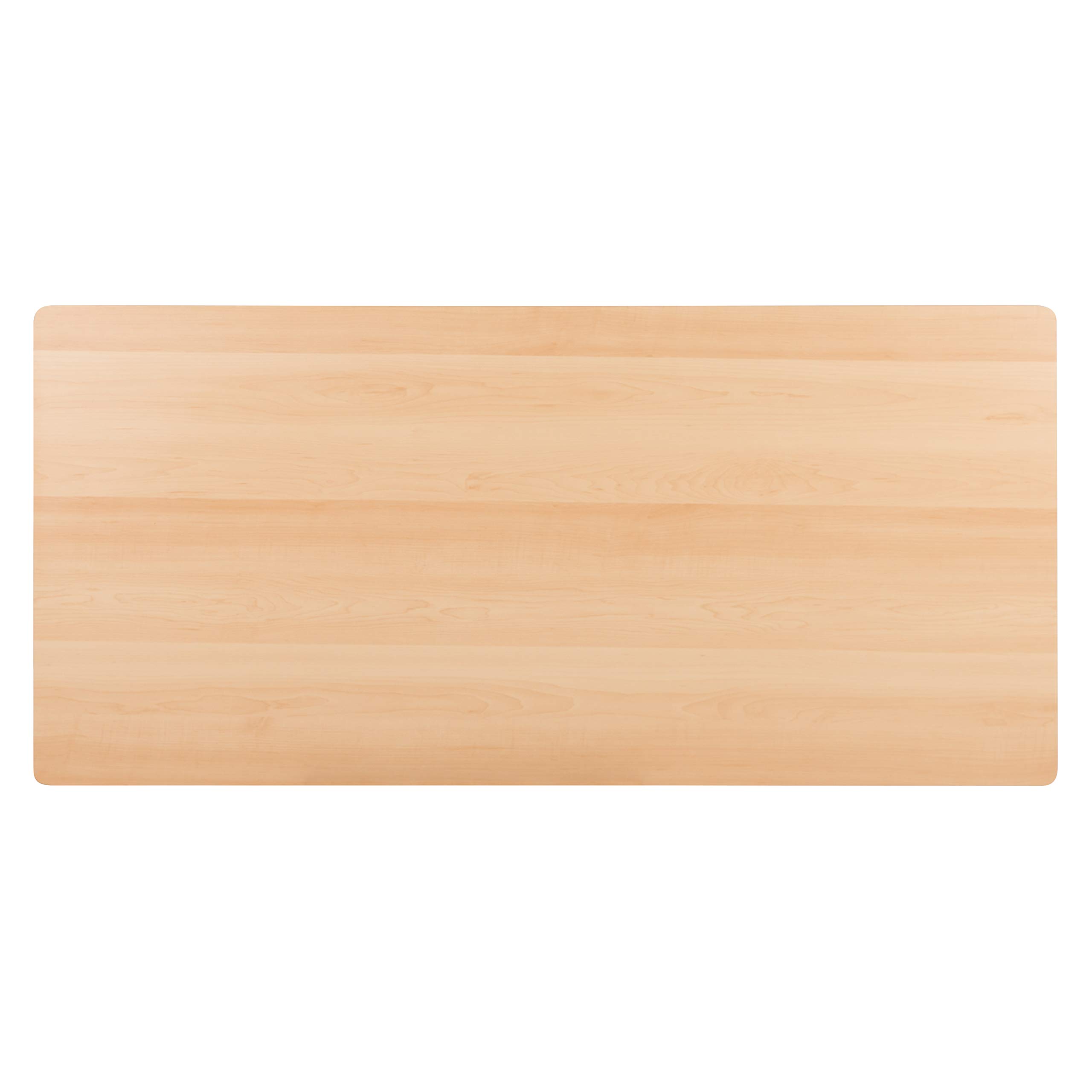 EMMA + OLIVER Maple Wood Office Desk with 3 Drawers, Single Pedestal & Pull-Out Keyboard Tray - Perfect for Home Office, Study & Workspace Organization