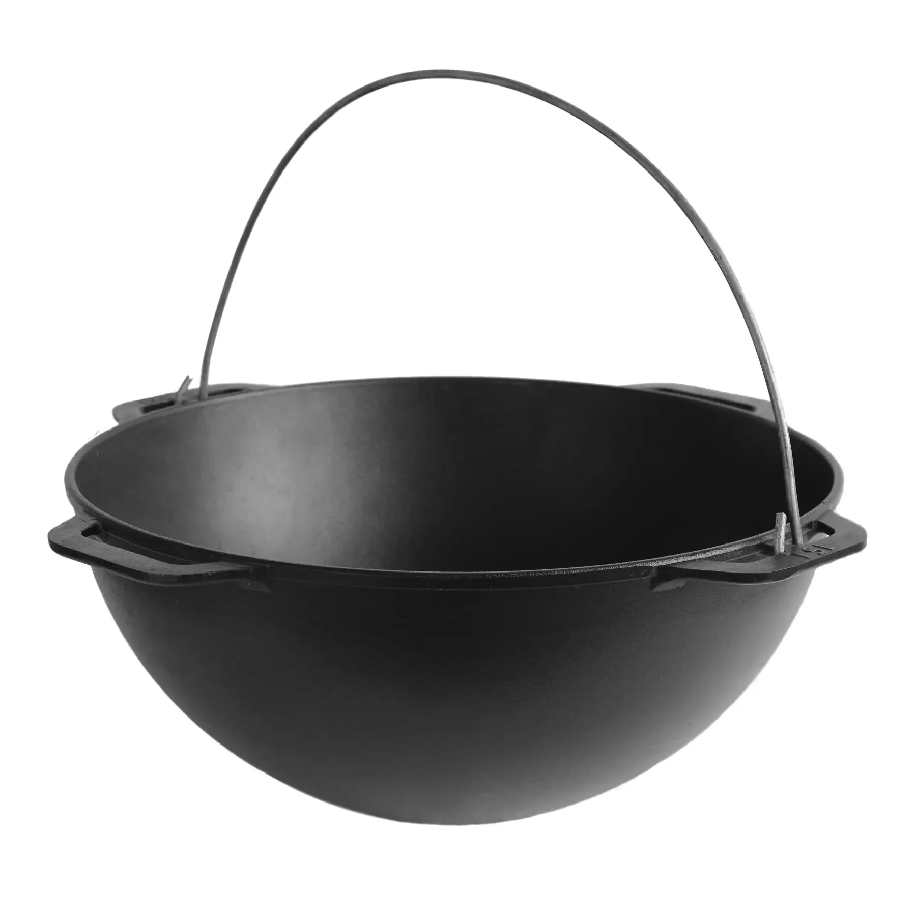 15.85 Quart Cast Iron Combo Cooker & Dutch Oven with Frying Pan Lid - Asian Kazan Style Cauldron for Camping, Outdoor Cooking & Traditional Stews