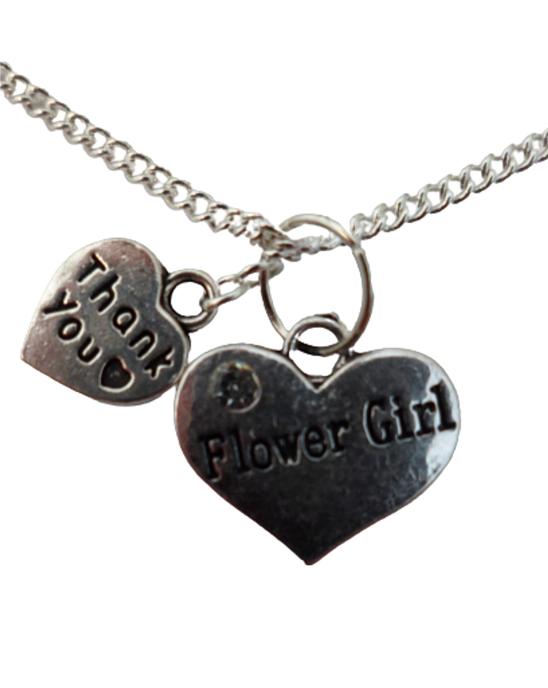 Silver Heart Charm Necklace for Girls - Gift & Thank You Present