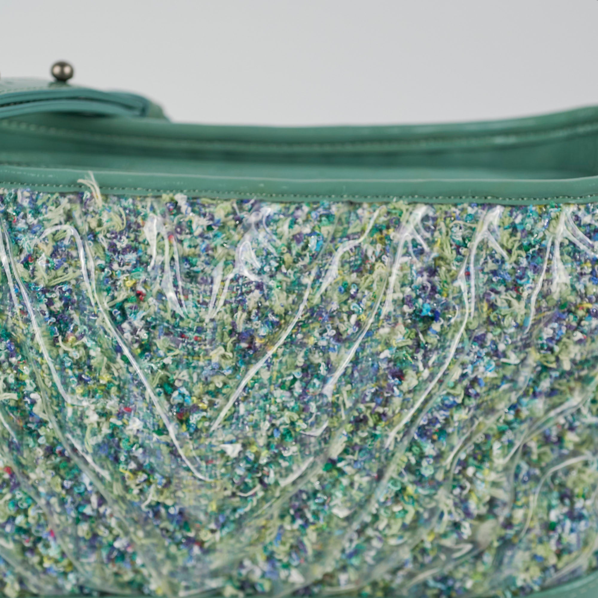 Chanel Medium Gabrielle Green Tweed/PVC Handbag Series 25 - Luxury Designer Shoulder Bag for Women, Perfect for Parties, Work & Everyday Use