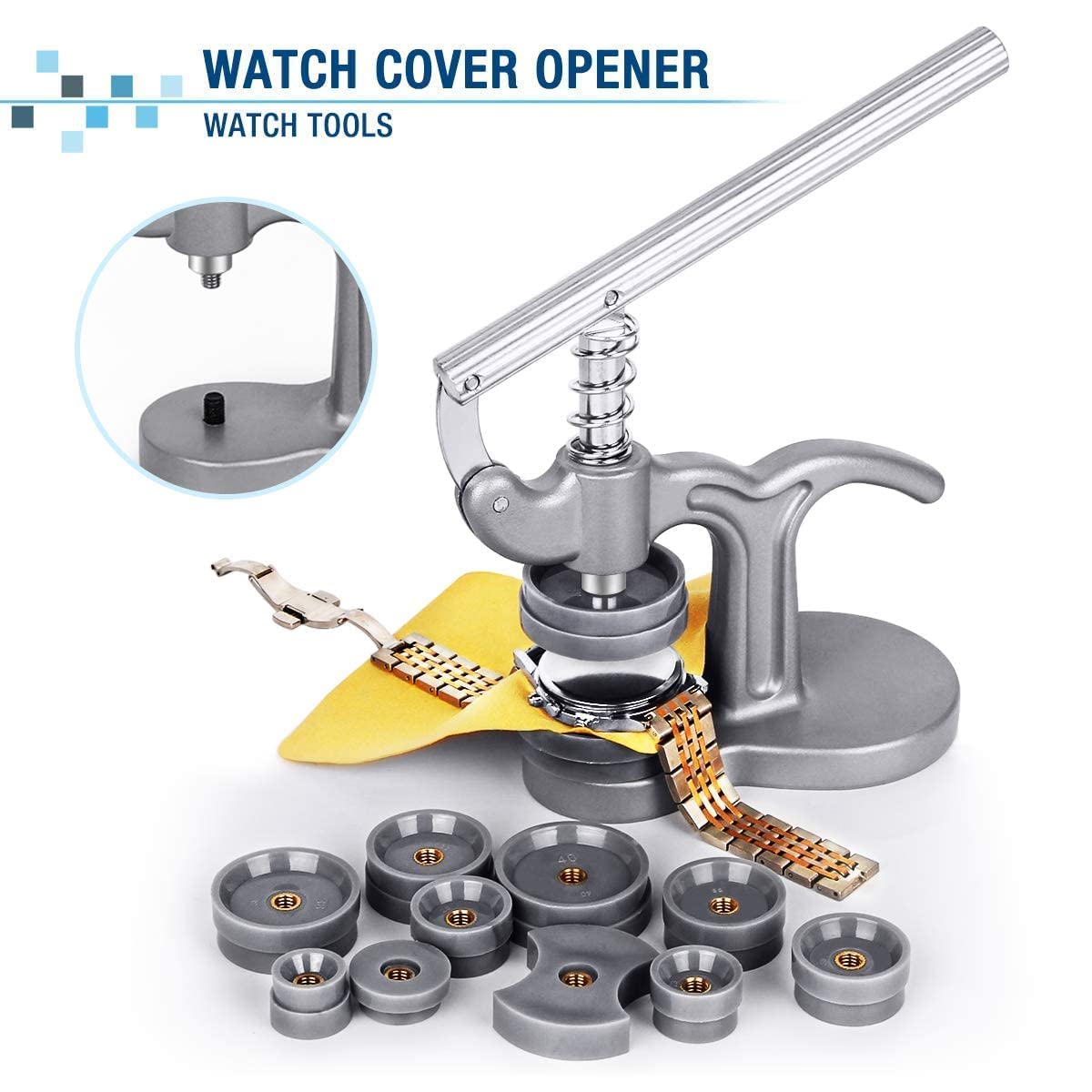 BYNIIUR Professional Watch Repair Kit & Watch Press Set - Complete Tool Kit for Watch Battery Replacement, Band Adjustment, and Case Repair | Perfect for Watchmakers, Jewelers, and DIY Enthusiasts