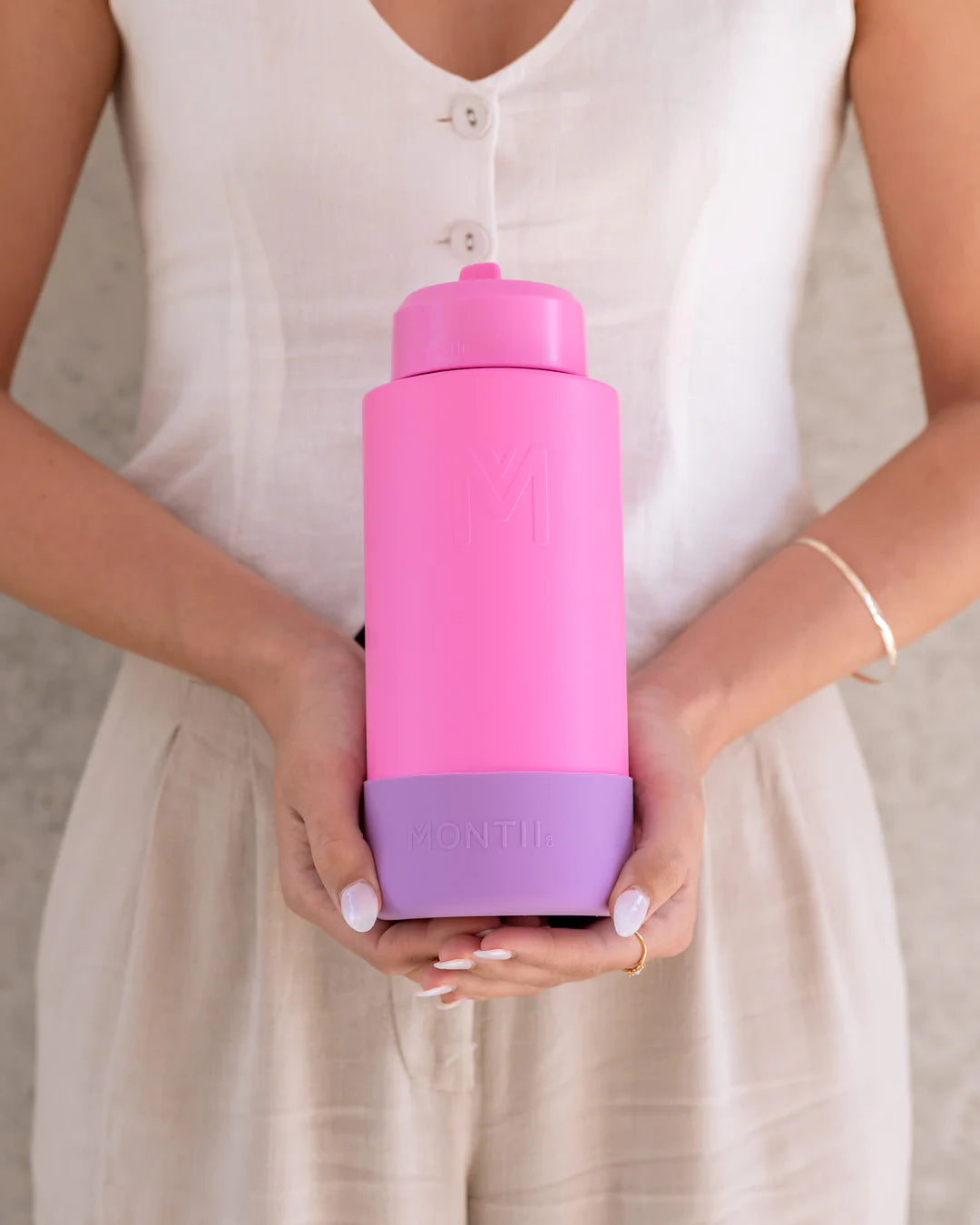 Montii Fusion Sipper Drink Bottle - 475ml (16oz) Leak-Proof Insulated Stainless Steel Water Bottle for Gym, Hiking, Travel & Everyday Use