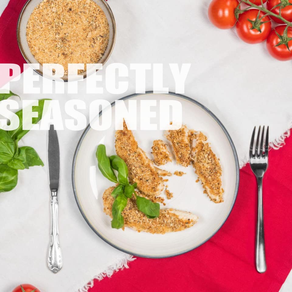 Keto Cauliflower Bread Crumbs - Gluten-Free, Low Carb, Sugar-Free, Paleo-Friendly Panko Substitute - Healthy Kosher Italian Style (6oz) | Perfect for Breading Chicken, Fish & Meatballs