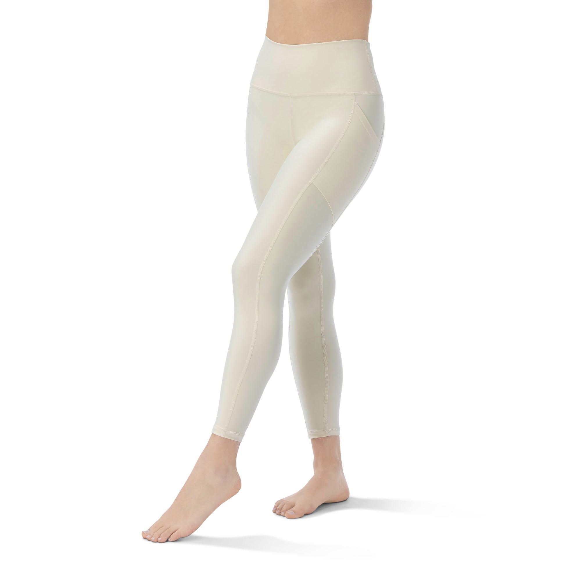 KADI High Waisted Yoga Pants for Women - 7/8 Length Workout Leggings with Pockets & Tummy Control - High Compression Fitness Pants for Yoga, Running & Gym