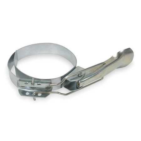 Quick Release Hose Clamp - 4 Inch Inside Diameter, 7/8 Inch Width, Silver Stainless Steel - Perfect for Automotive, Plumbing, and Industrial Applications