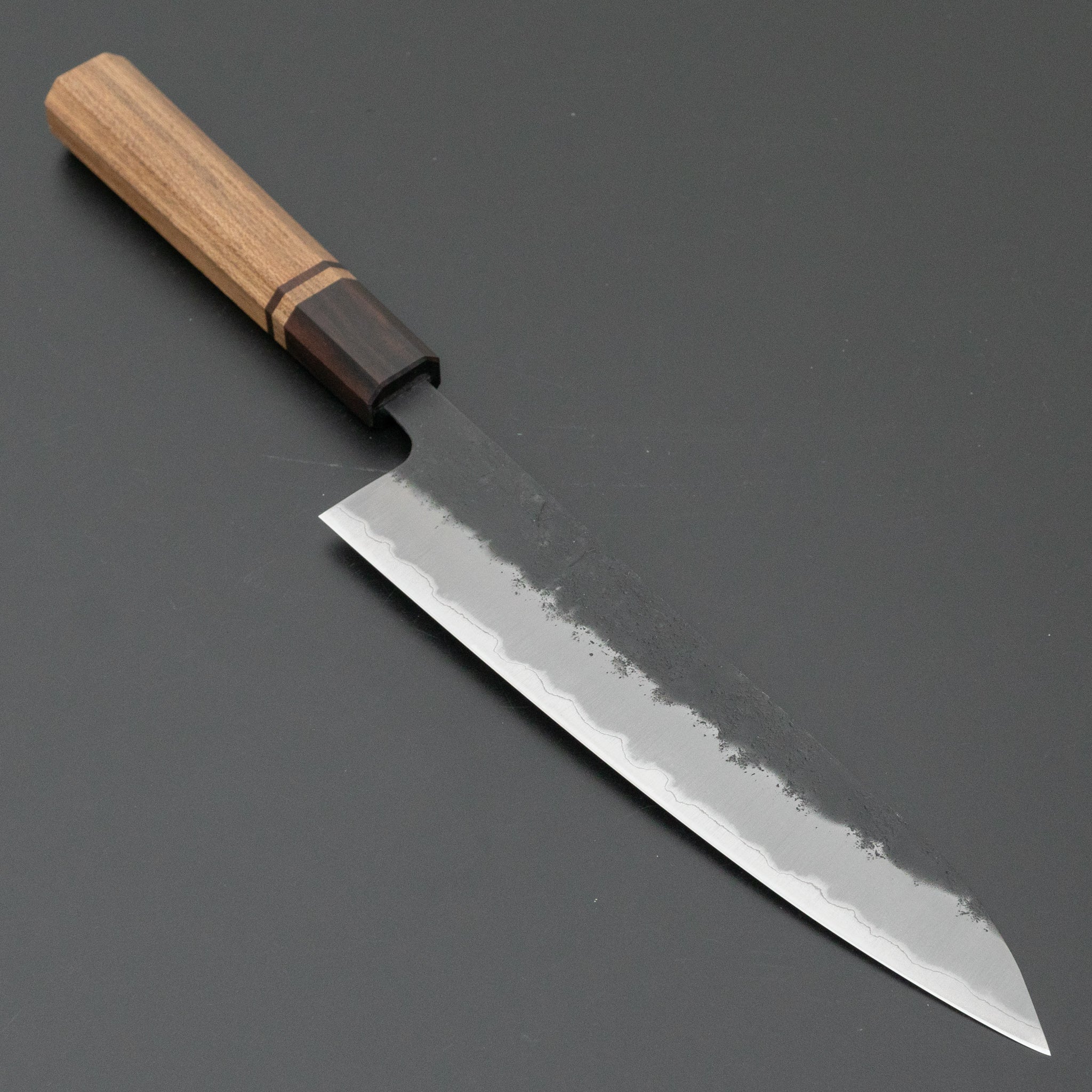 Hitohira Futana SB Kuro Nashiji Gyuto 210mm Japanese Chef Knife with Jindai Elm Handle - Perfect for Sushi, Meat Cutting & Professional Kitchen Use