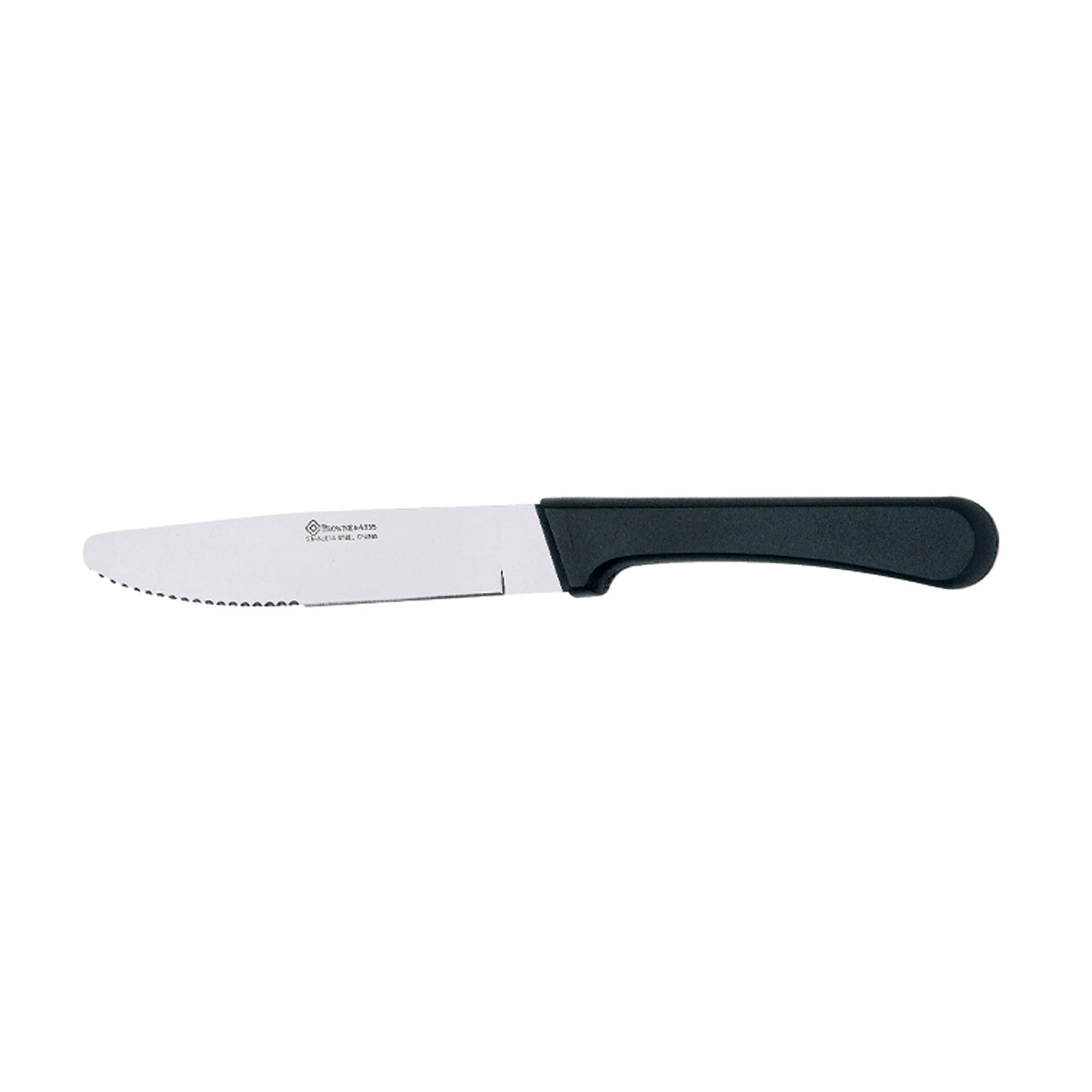 Premium Browne Eldorado 10-Piece Steak Knife Set with Rounded Tips & Ergonomic Black Handles - Perfect for Fine Dining, BBQ Parties & Steakhouse-Style Home Meals