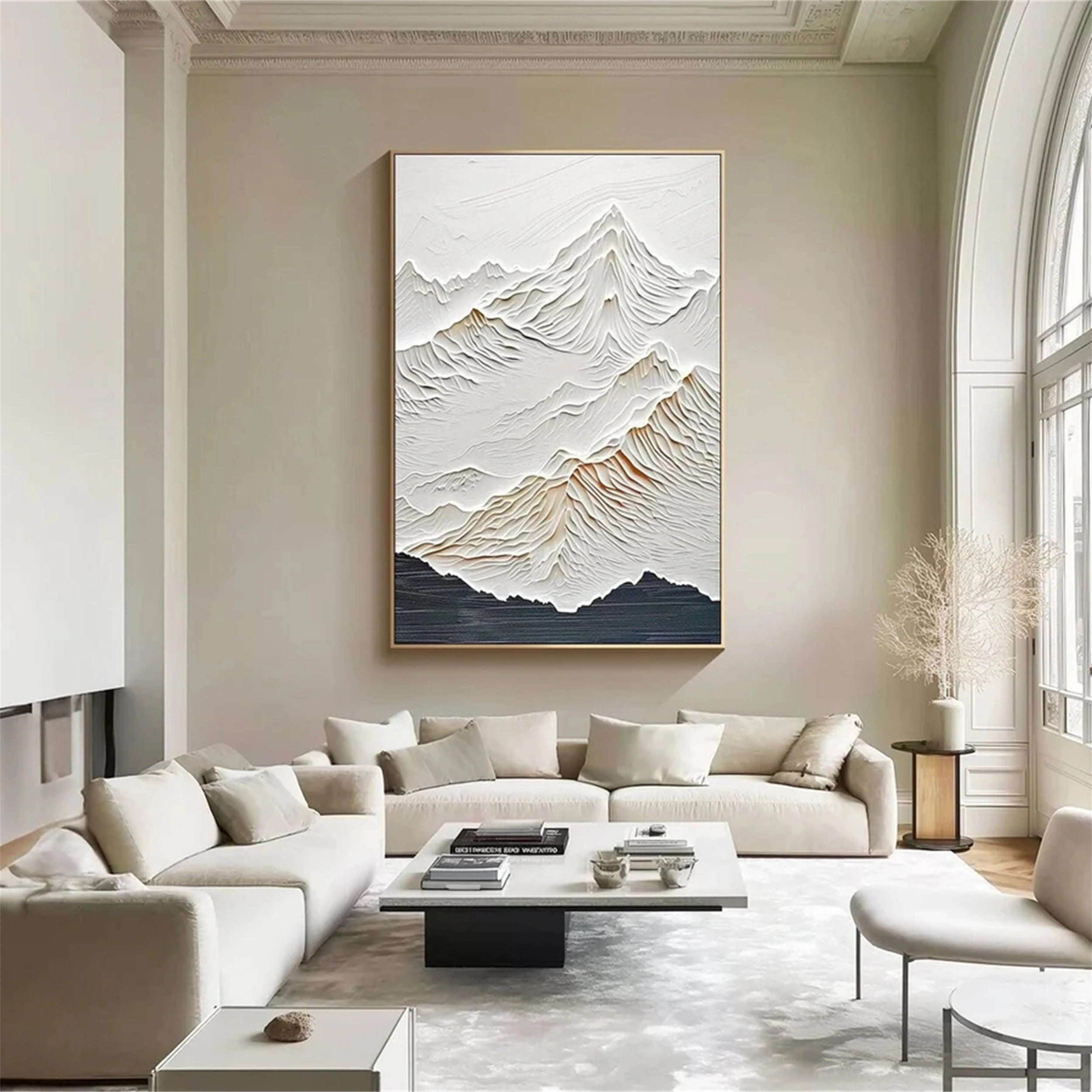 Minimalist Textured Plaster Art Painting - Abstract Wall Decor for Living Room & Bedroom | #MM159