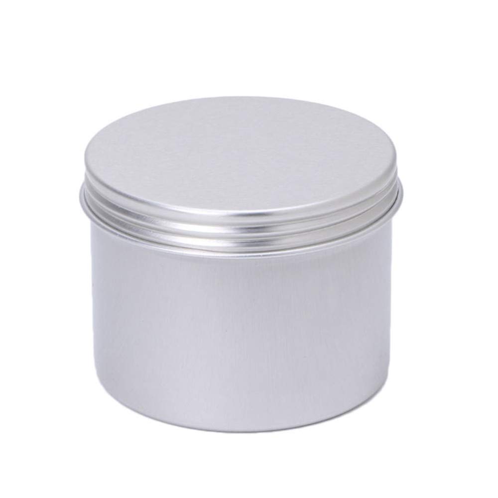 180ML Aluminum Empty Cosmetic Jar with Screw Lid - Silver Airtight Container for Creams, Balms & DIY Crafts | Perfect for Makeup Storage & Travel Organizer