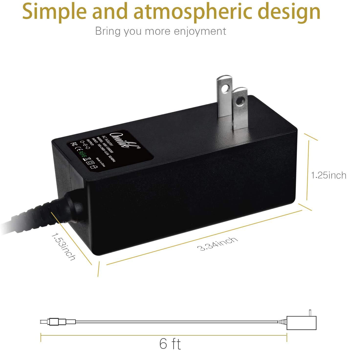6FT AC/DC Power Adapter Charger for Netgear G54/N150 Wireless Router F9K1009 - Replacement Power Supply for Home & Office WiFi Networks
