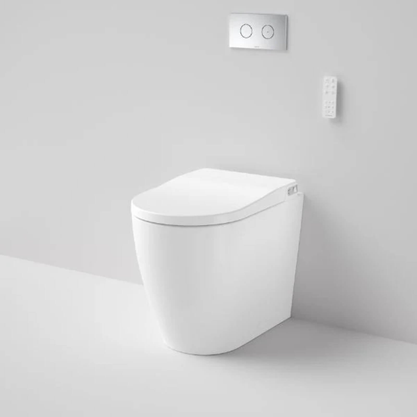Caroma Urbane II Invisi Series II Wall Mounted Bidet Toilet Suite - Modern Space-Saving Bathroom Solution for Small Homes & Apartments