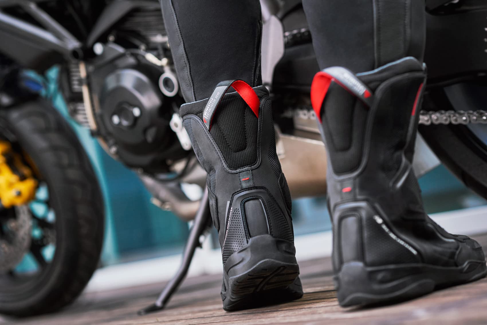 SHIMA STRATO Motorcycle Boots - Lightweight Reinforced Long Biker Riding Boots with ATOP Fast-Closure System for Men & Women | Perfect for Street Riding, Touring & Adventure Motorcycling