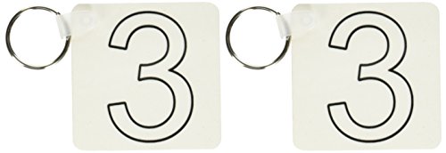 3dRose Number 3 Keychain Set of 2 - Personalized Key Rings with Numbers - Perfect for Gifts, House Keys, and Backpack Accessories (kc_3168)