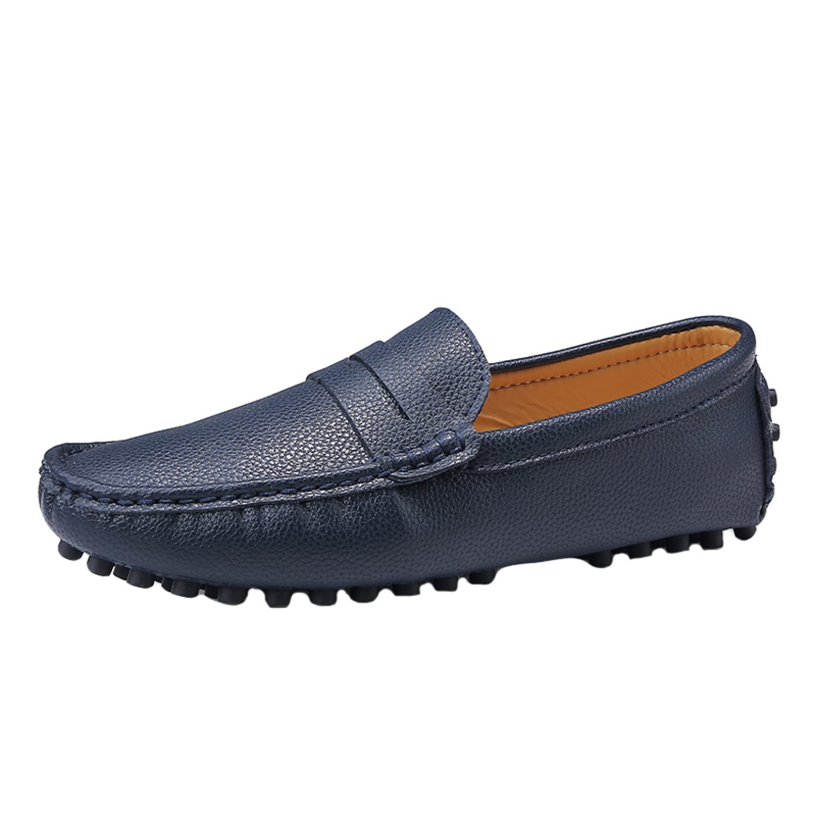 HOXEKLE Men's Penny Loafers - Casual Slip-On Moccasins | Genuine PU Leather Driving Shoes | Lightweight Comfort Boat Shoes for Work, Office & Daily Wear