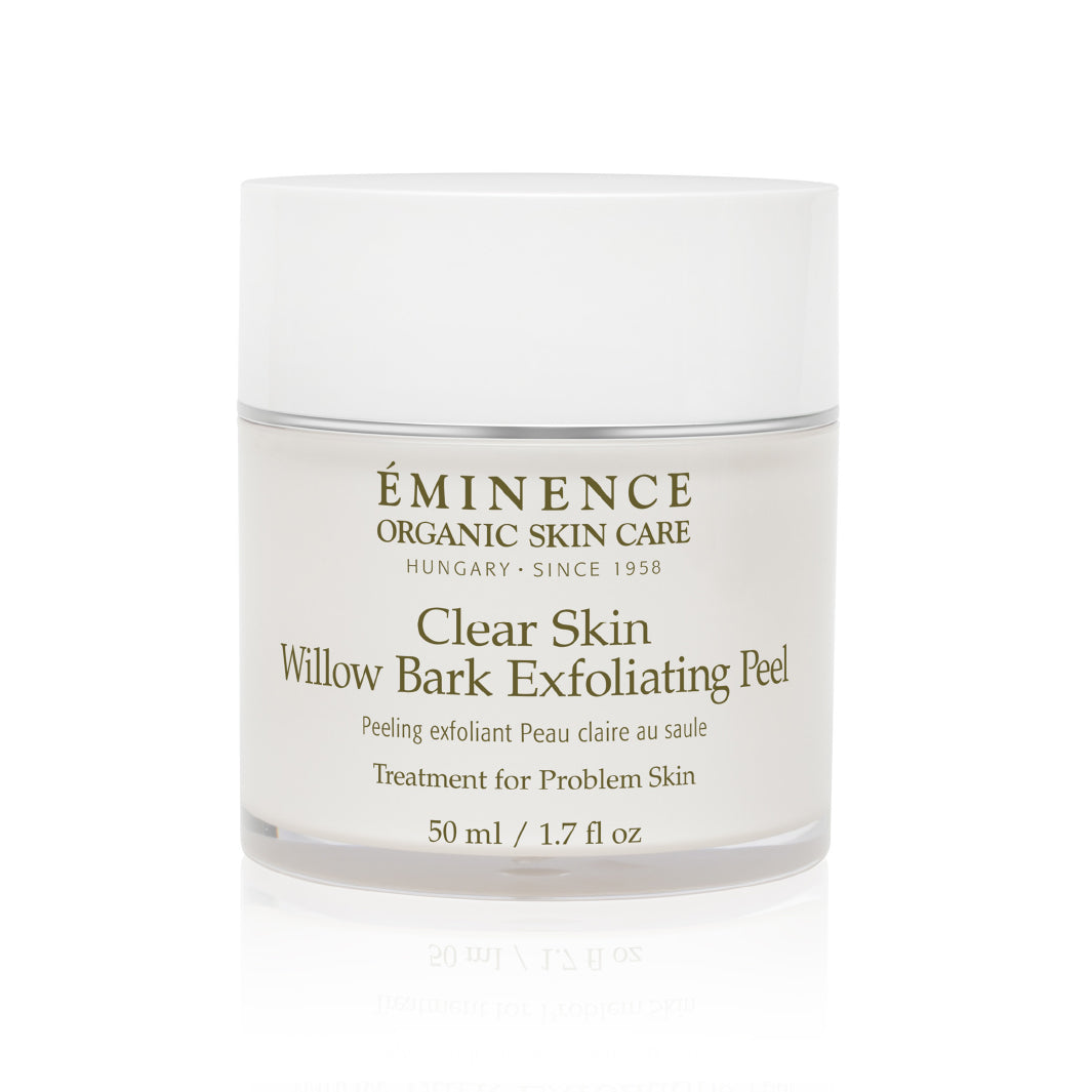 Eminence Organics Clear Skin Willow Bark Exfoliating Peel - Gentle Exfoliating Face Mask for Acne & Blackheads - Perfect for Oily & Combination Skin Care Routine