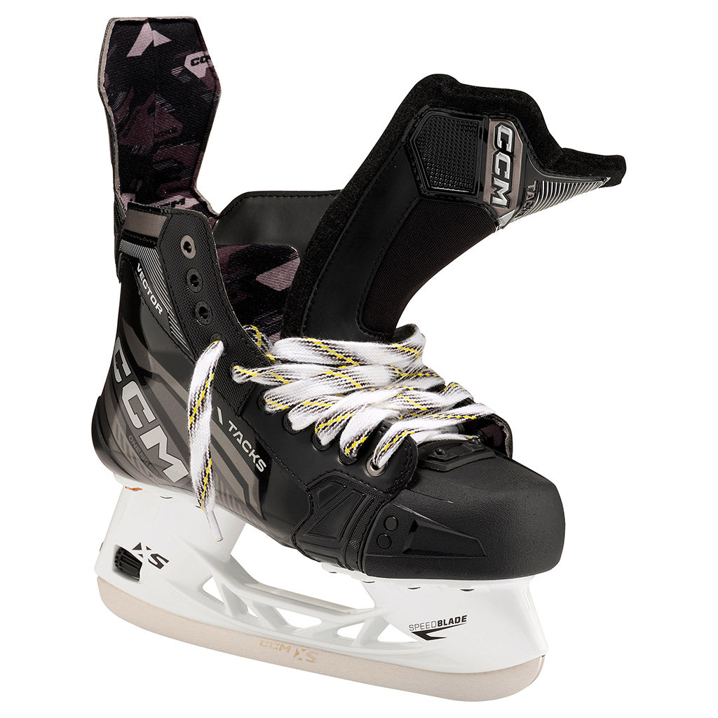 CCM Tacks Vector 2022 Intermediate Ice Hockey Skates - Professional Performance Skates for Youth & Adult Players - Perfect for Ice Rink Games, Training & Competitive Matches